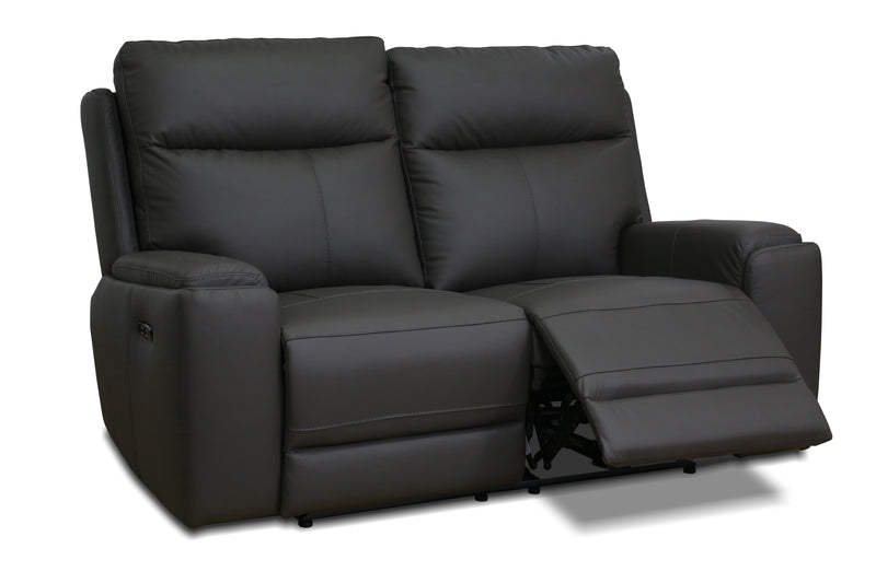 Rudy Power Reclining Leather Match Loveseat With Headset
