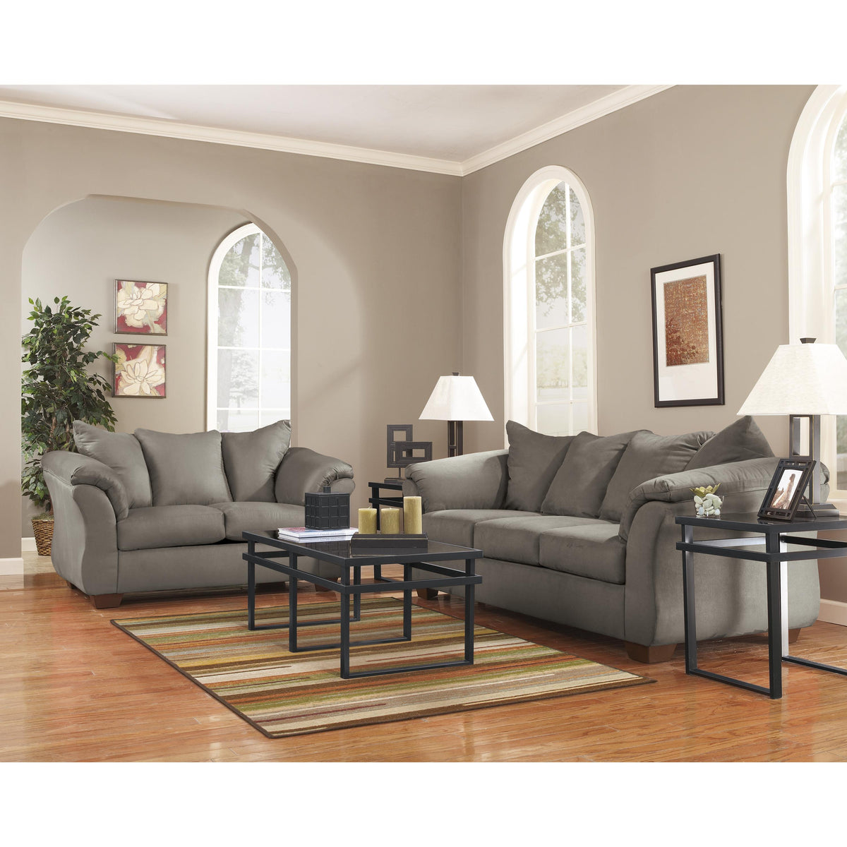  Signature Design by Ashley Darcy Stationary Fabric Loveseat 7500535 IMAGE 7