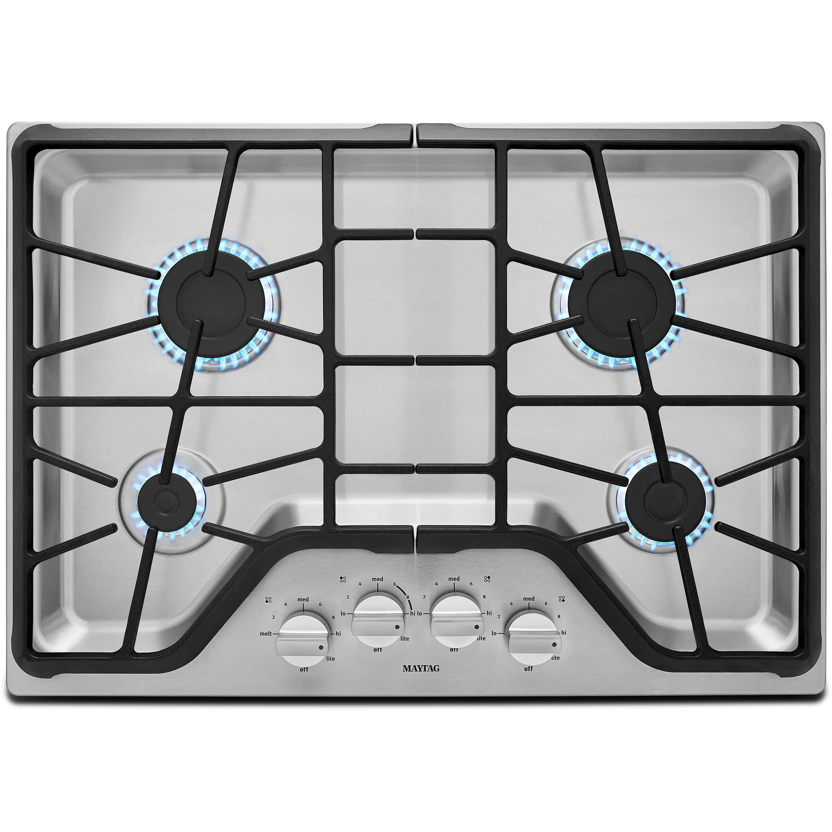  Maytag 30-inch Built-In Gas Cooktop MGC7430DS IMAGE 2