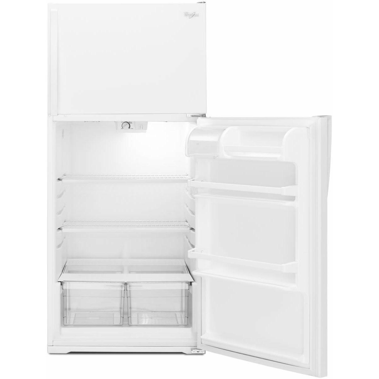  Whirlpool 28-inch, 14.3 cu. ft. Top Freezer Refrigerator WRT134TFDW IMAGE 3