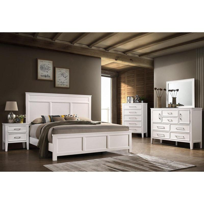 New Classic Furniture Andover B677W 6 pc Queen Panel Bedroom Set IMAGE 1