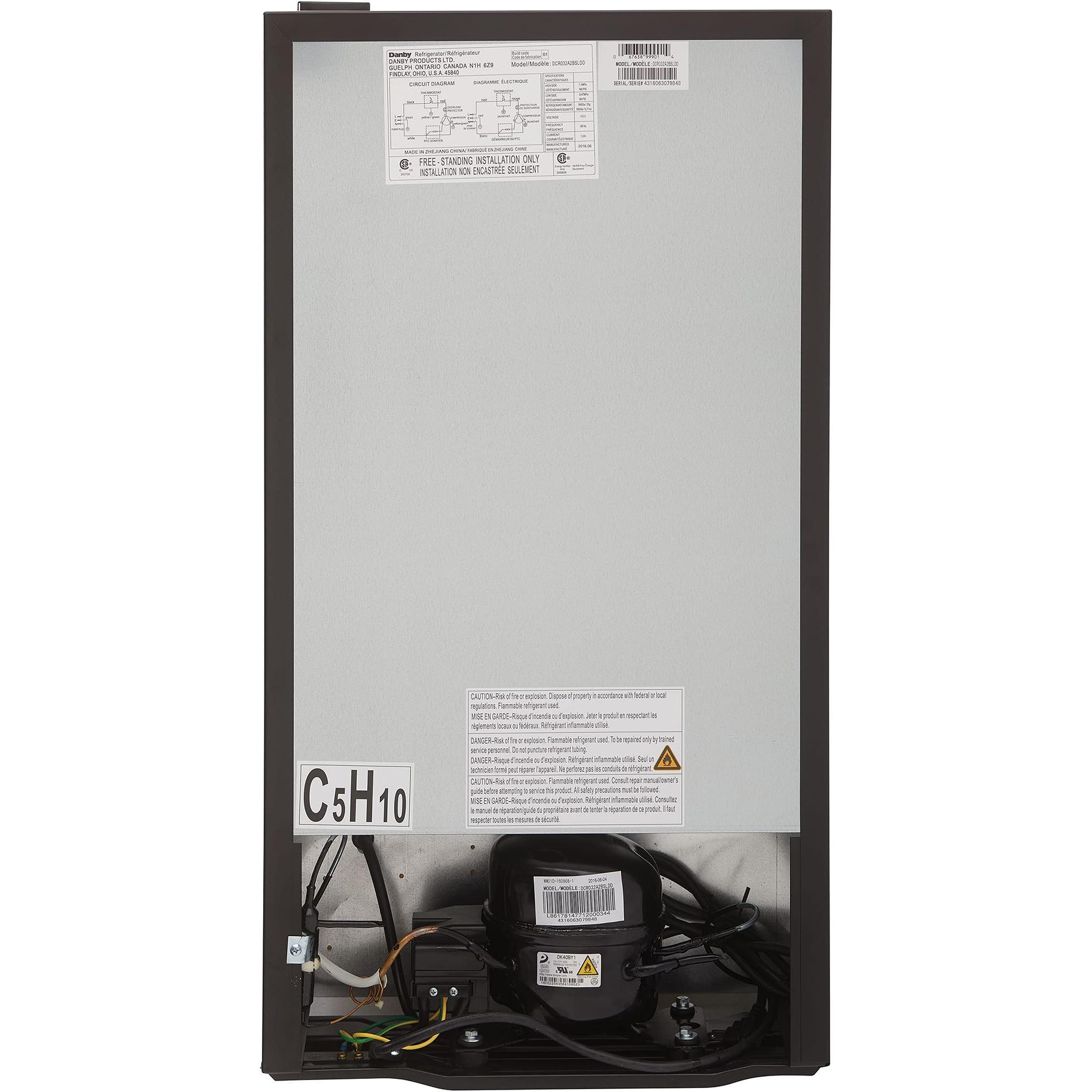 Danby 18-inch, 3.2 cu. ft. Compact Refrigerator DCR032A2BSLDD IMAGE 8