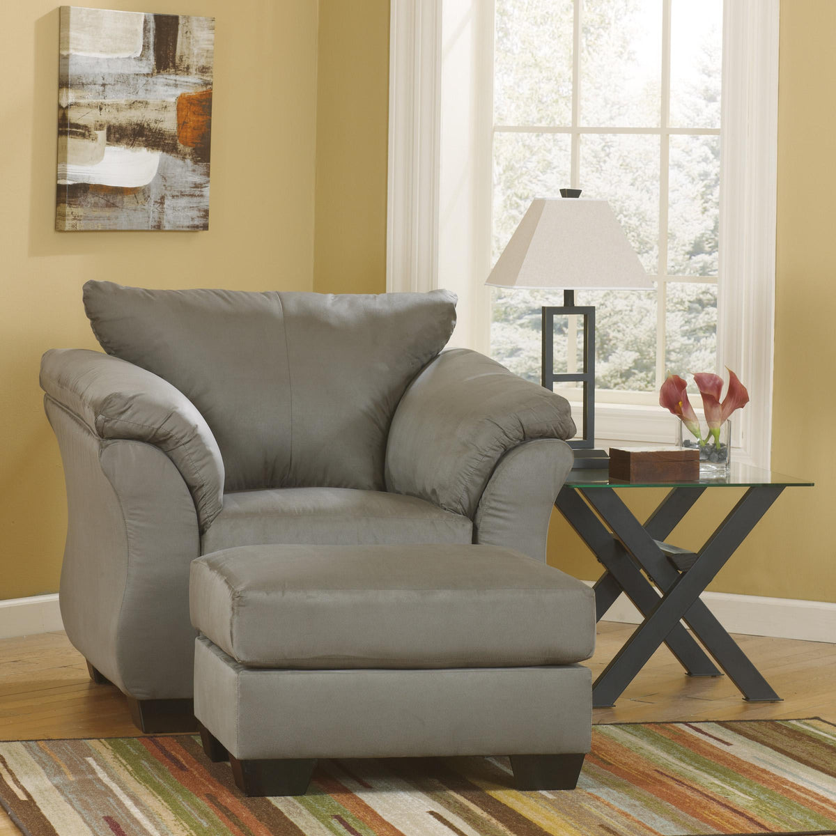  Signature Design by Ashley Darcy Stationary Fabric Chair 7500520 IMAGE 2