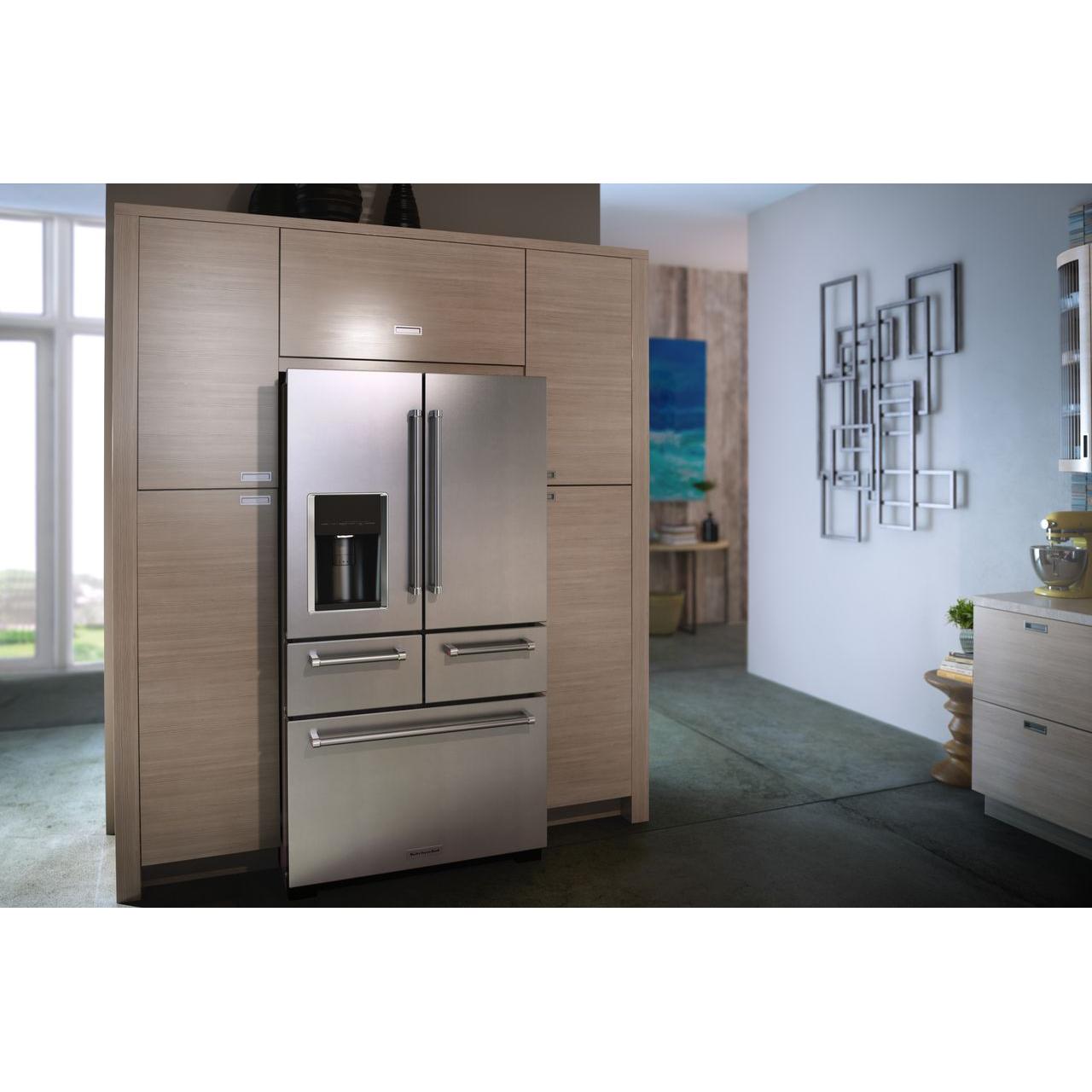  KitchenAid 36-inch, 25.8 cu. ft. French 5-Door Refrigerator with Ice and Water KRMF706ESS IMAGE 17