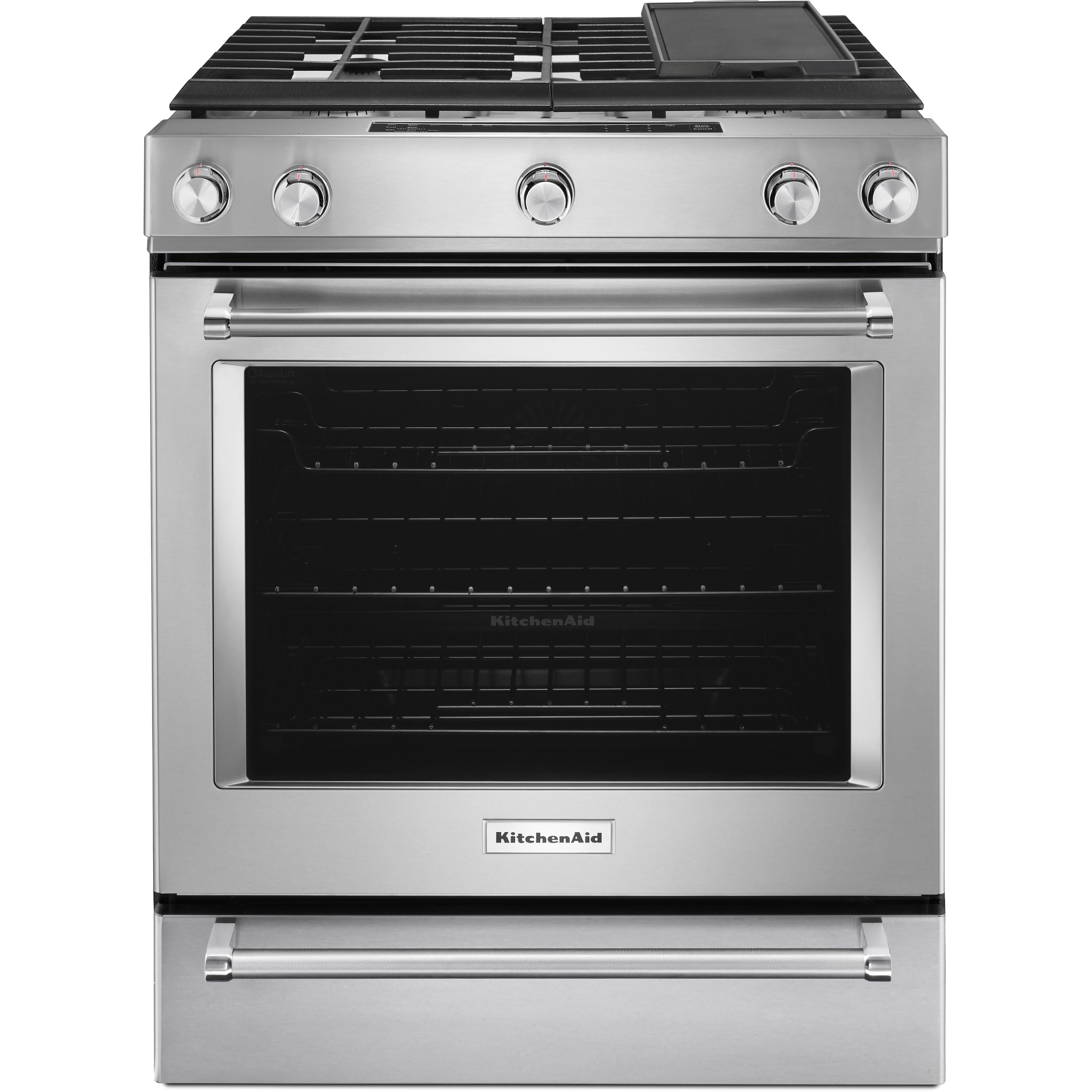  KitchenAid 30-inch Slide-In Gas Range KSGB900ESS IMAGE 2