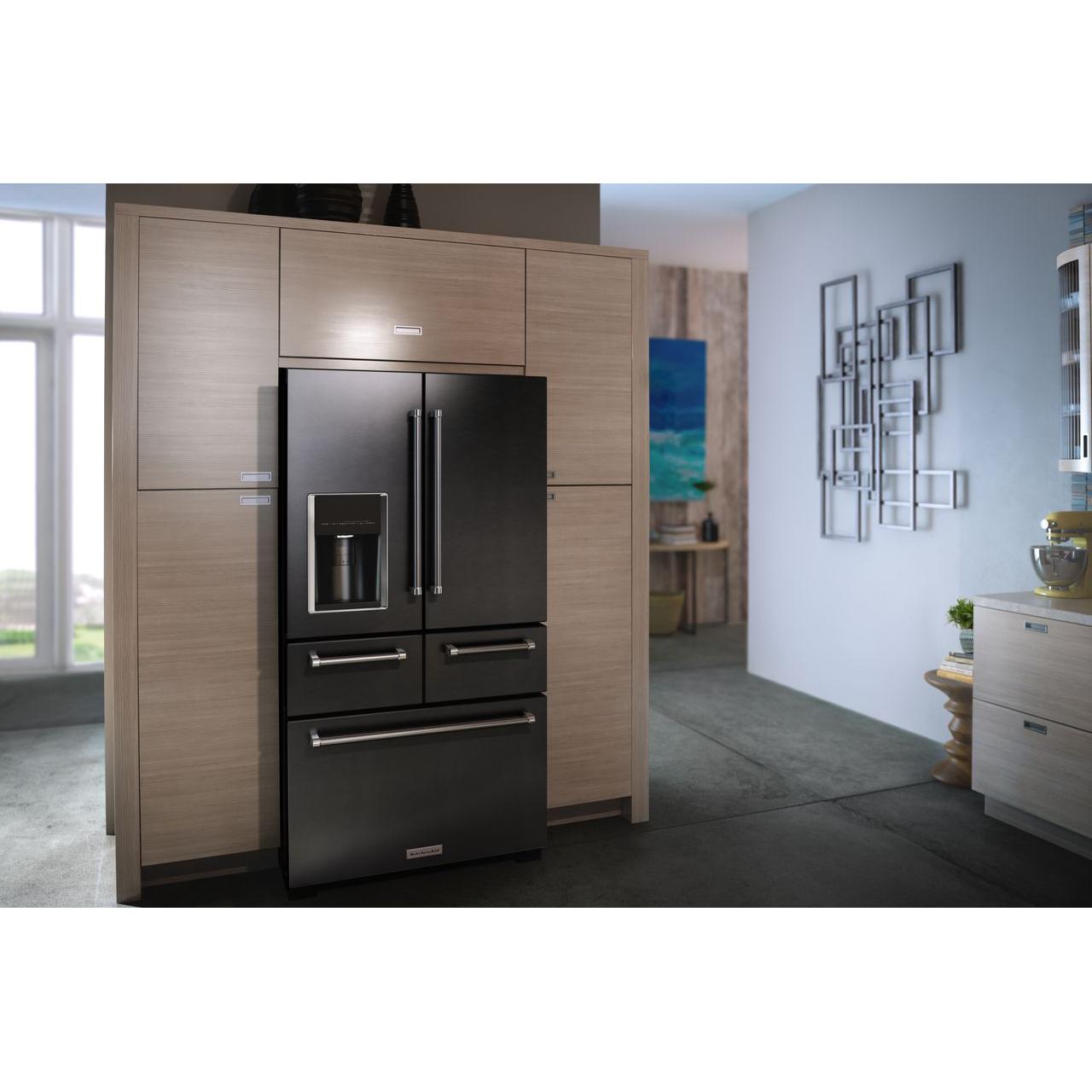  KitchenAid 36-inch, 25.8 cu. ft. French 5-Door Refrigerator with Ice and Water KRMF706EBS IMAGE 10