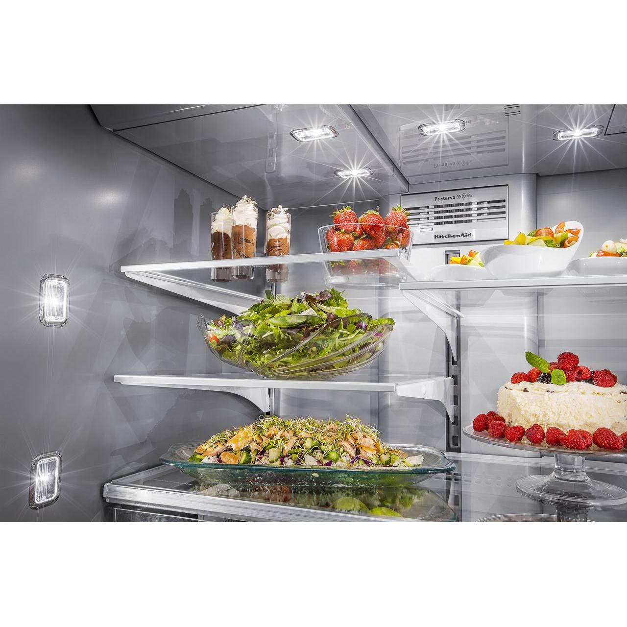  KitchenAid 36-inch, 25.8 cu. ft. French 5-Door Refrigerator with Ice and Water KRMF706EBS IMAGE 6
