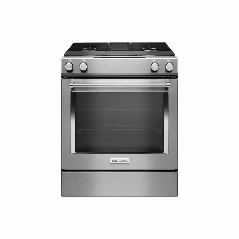  KitchenAid 30-inch Slide-In Dual-Fuel Range KSDG950ESS IMAGE 6