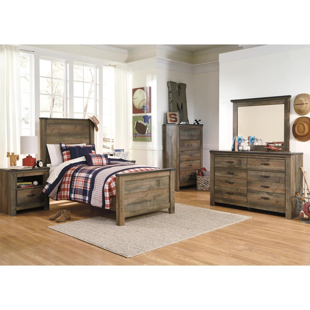  Signature Design by Ashley Trinell B446B2 Twin Panel Bed IMAGE 3
