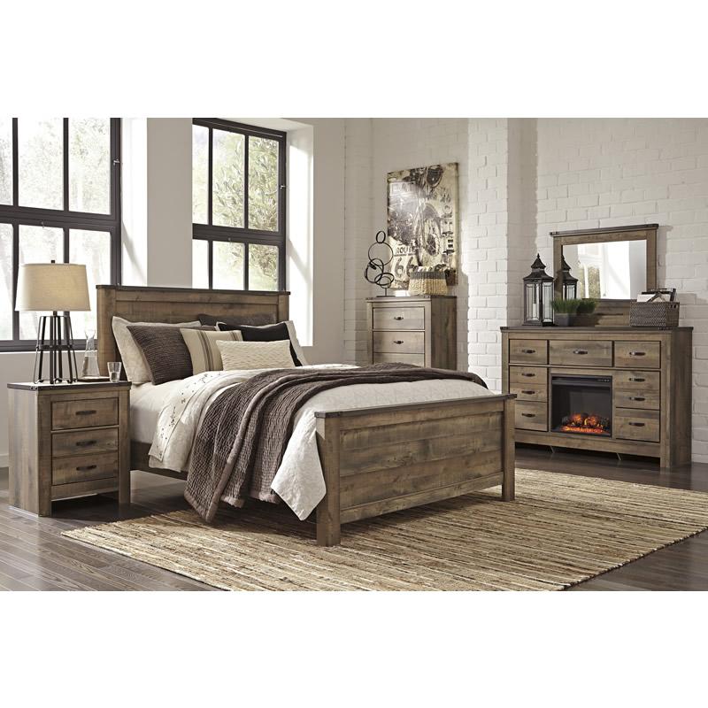  Signature Design by Ashley Trinell Queen Panel Bed B446-57/B446-54/B446-96 IMAGE 2