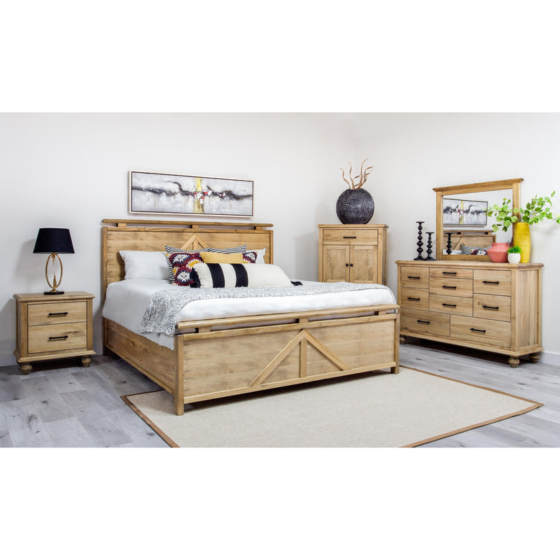 Mako Wood Furniture Victoria 8300 8 pc King Panel Bedroom Set IMAGE 1