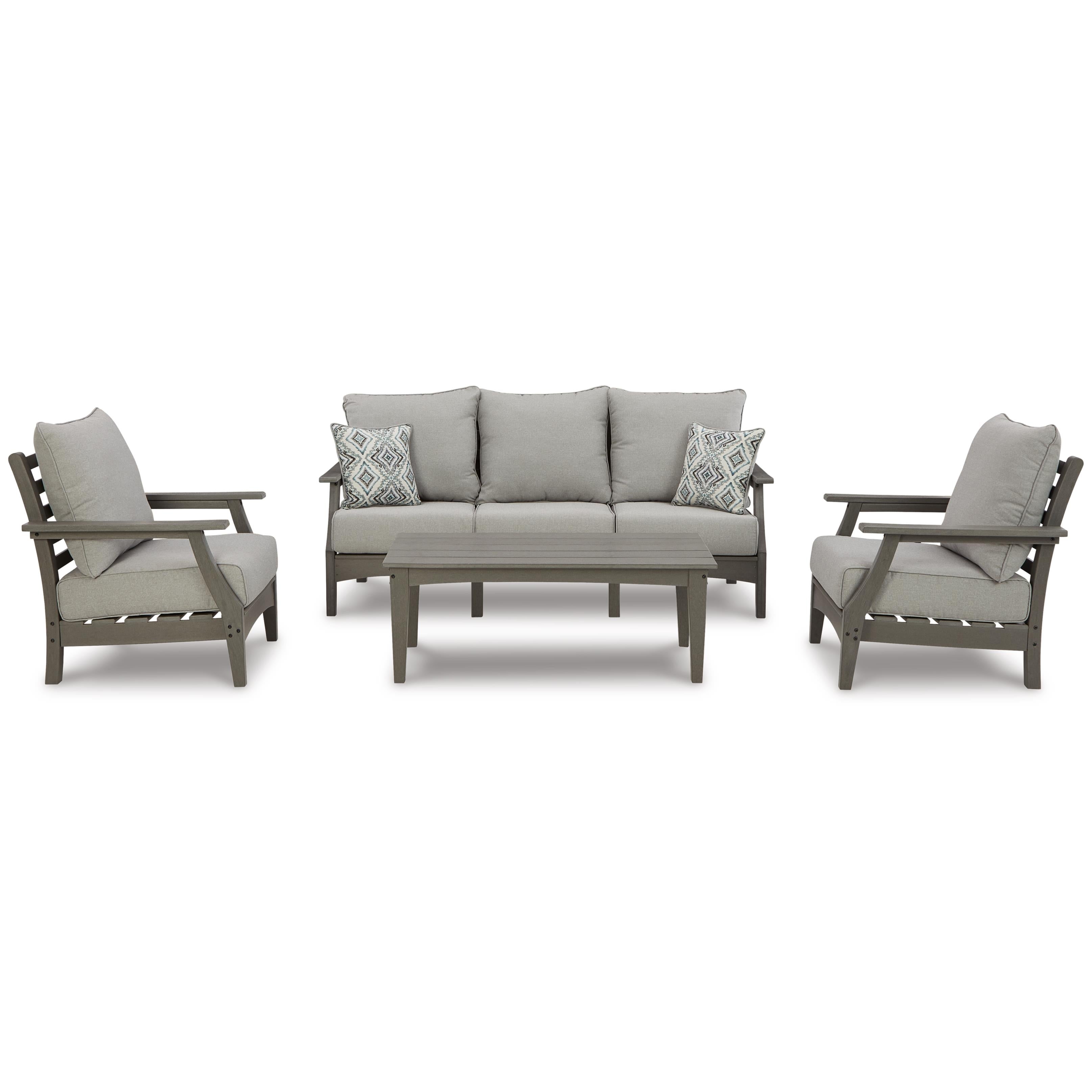 Signature Design by Ashley Visola P802P2 4 pc Outdoor Seating Set IMAGE 2