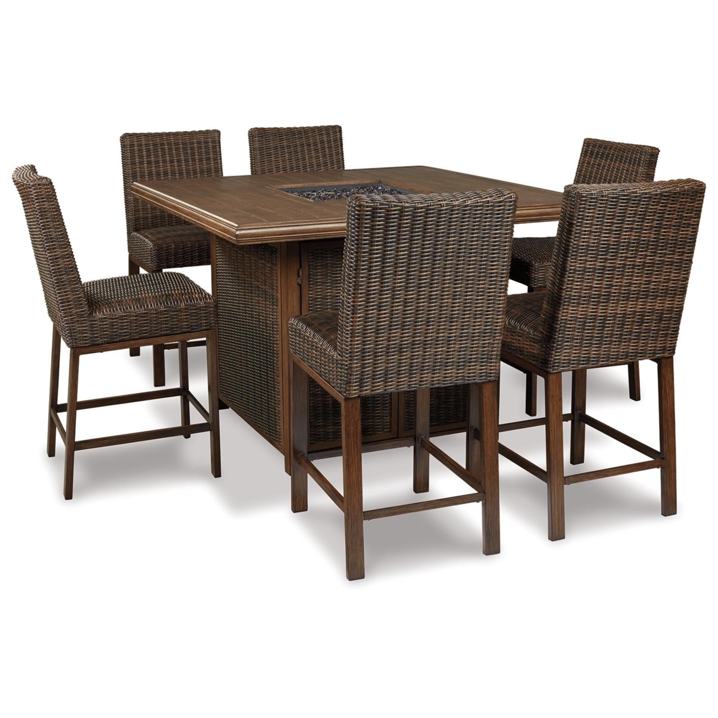 Signature Design by Ashley Paradise Trail P750P8 7-piece Outdoor Seating Set IMAGE 2