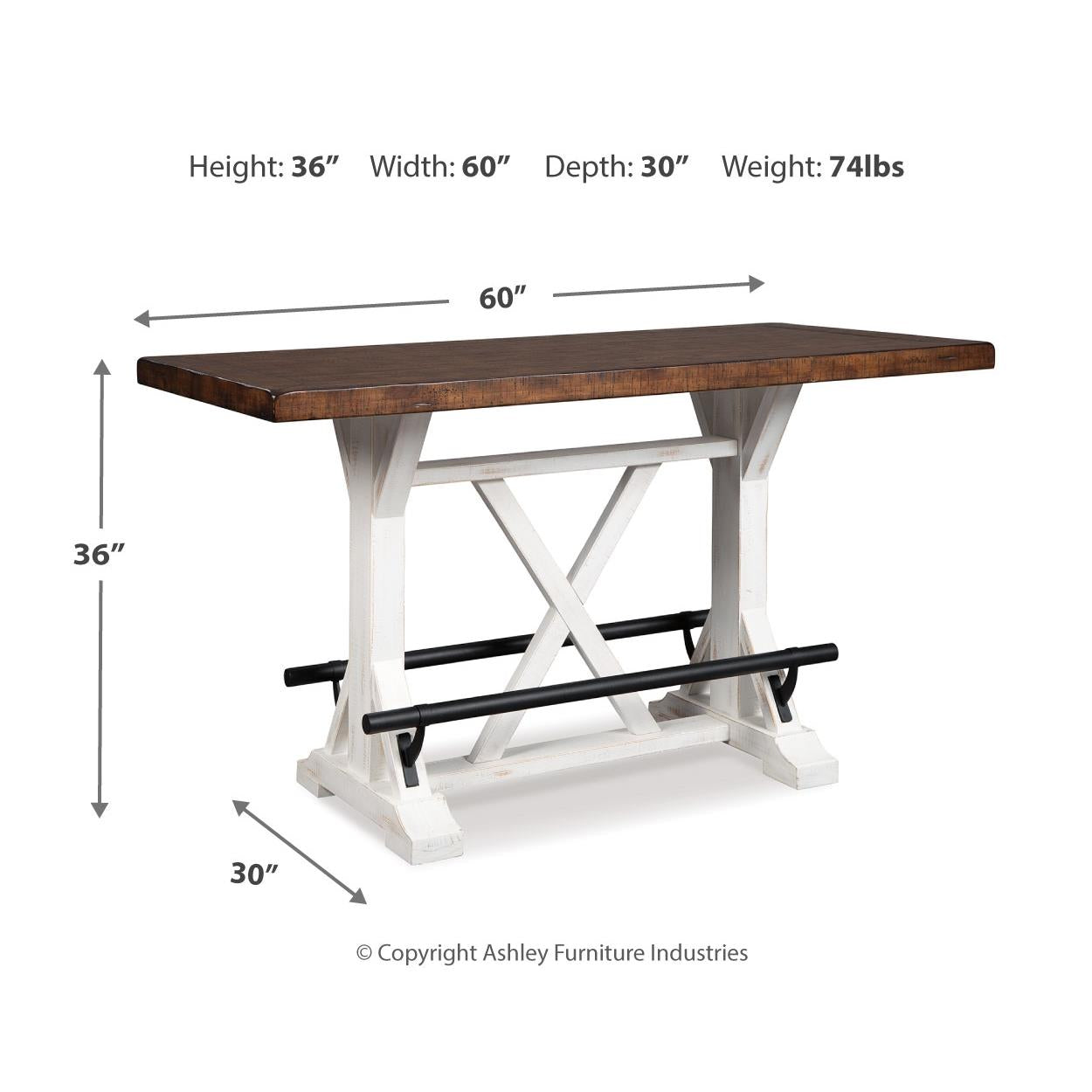  Signature Design by Ashley Valebeck D546D4 5 pc Counter Height Dining Set IMAGE 7