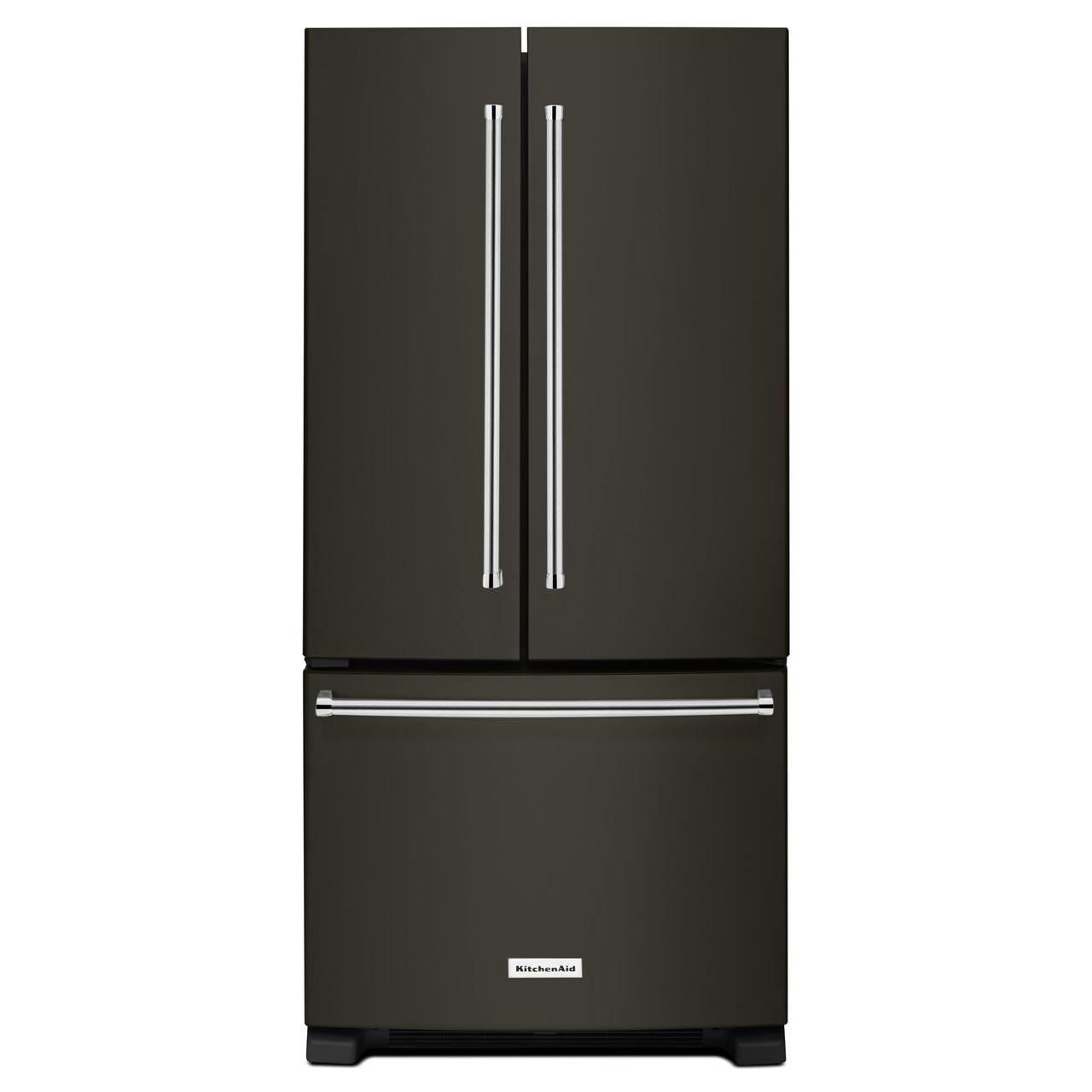  KitchenAid 33-inch, 22 cu. ft. Freestanding French 3-Door Refrigerator with Internal Water Dispenser KRFF302EBS IMAGE 1
