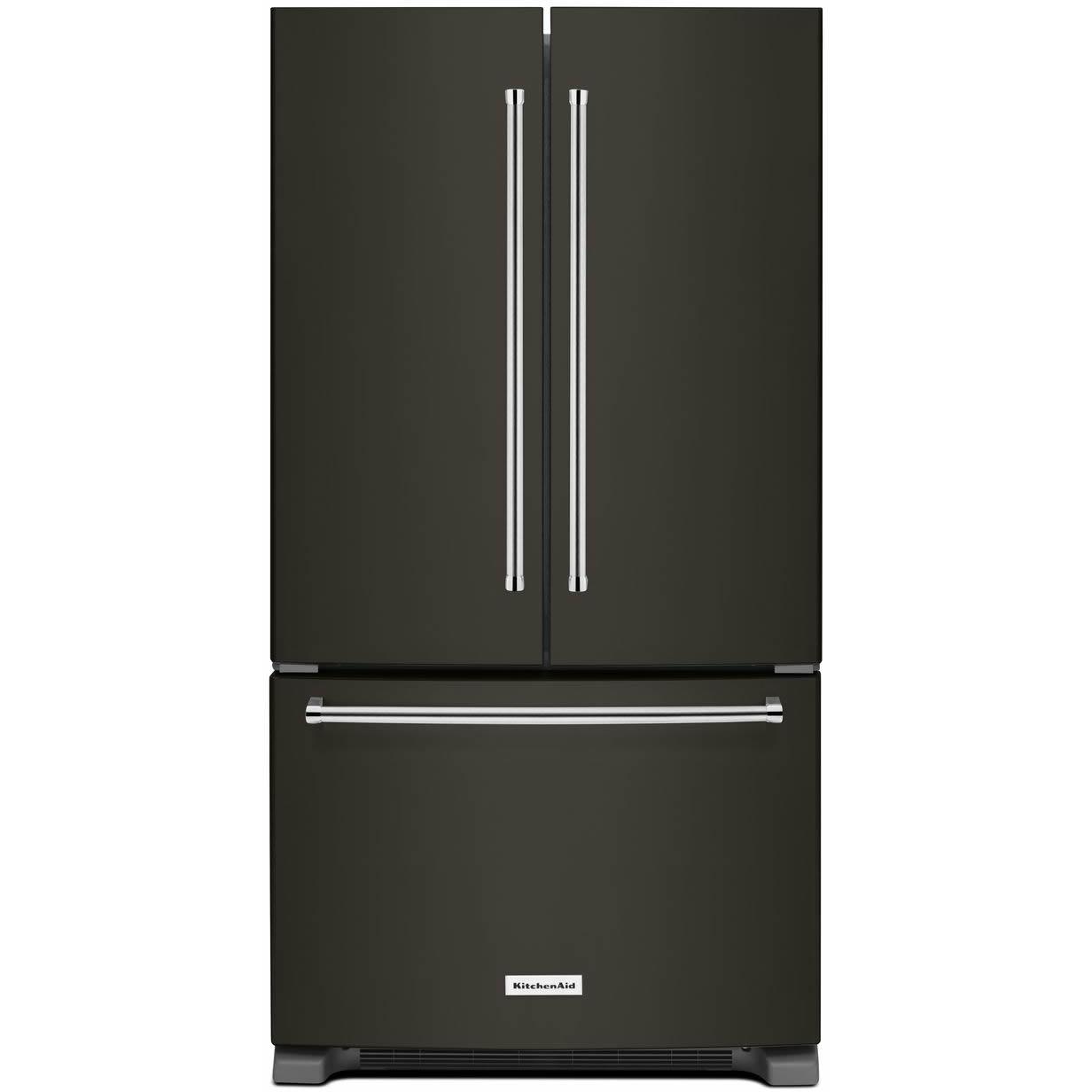  KitchenAid 36-inch, 25 cu.ft. Freestanding French 3-Door Refrigerator with ExtendFresh™ Plus Temperature Management System KRFF305EBS IMAGE 1