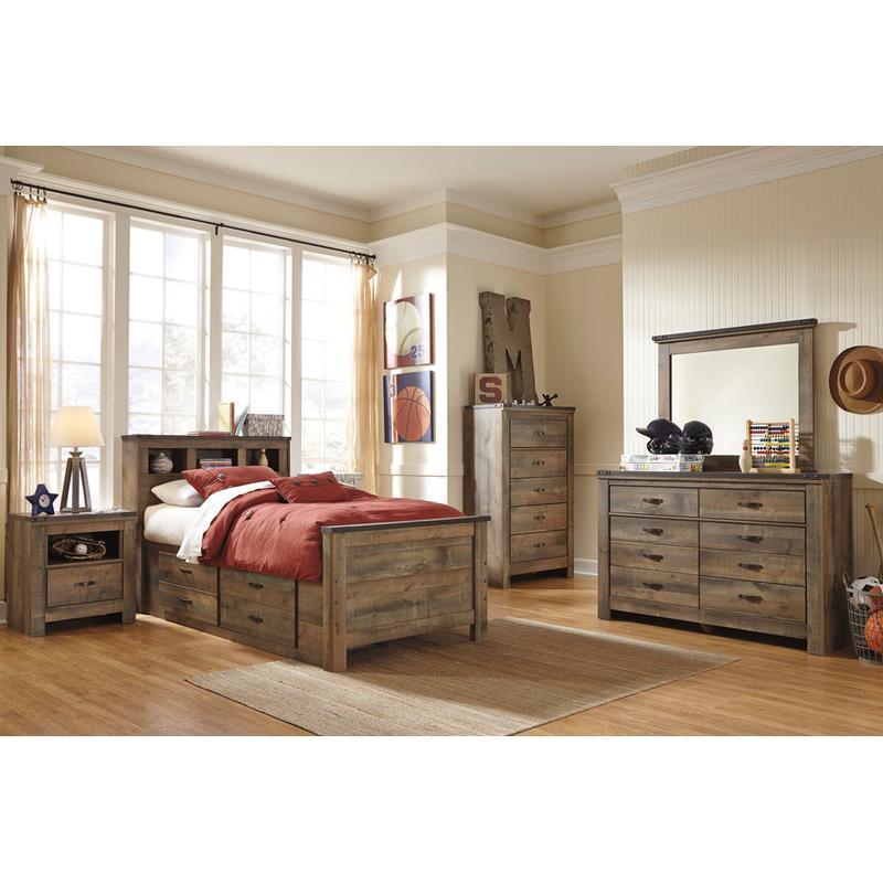  Signature Design by Ashley Trinell B446-63 Twin Bookcase Headboard IMAGE 2