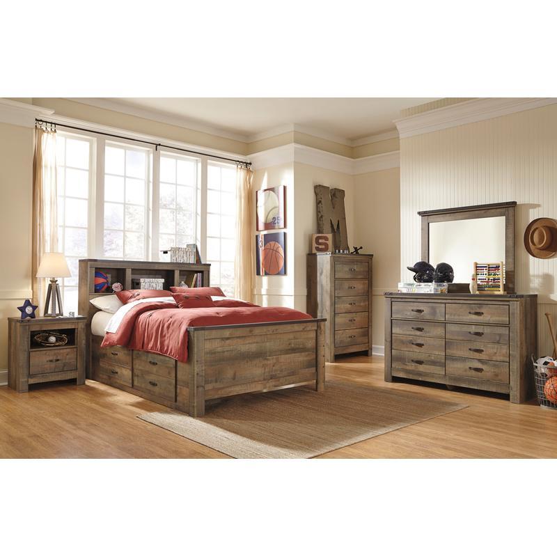  Signature Design by Ashley Trinell B446-65 Full Bookcase Headboard IMAGE 2