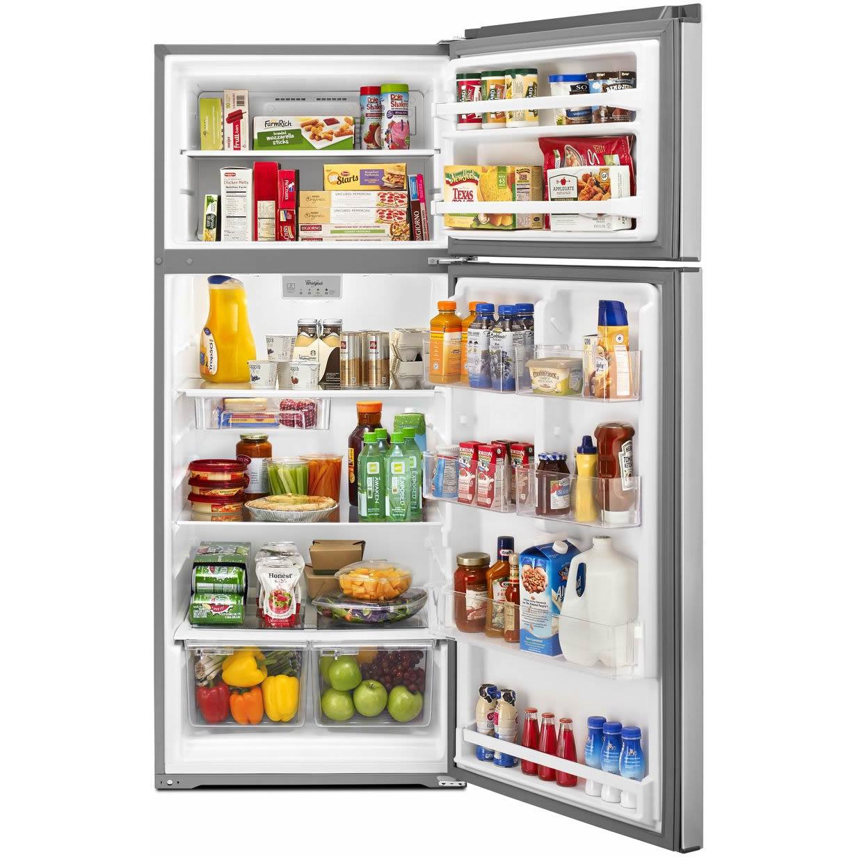  Whirlpool 28-inch, 17.64 cu. ft. Top Freezer Refrigerator WRT518SZFM IMAGE 3