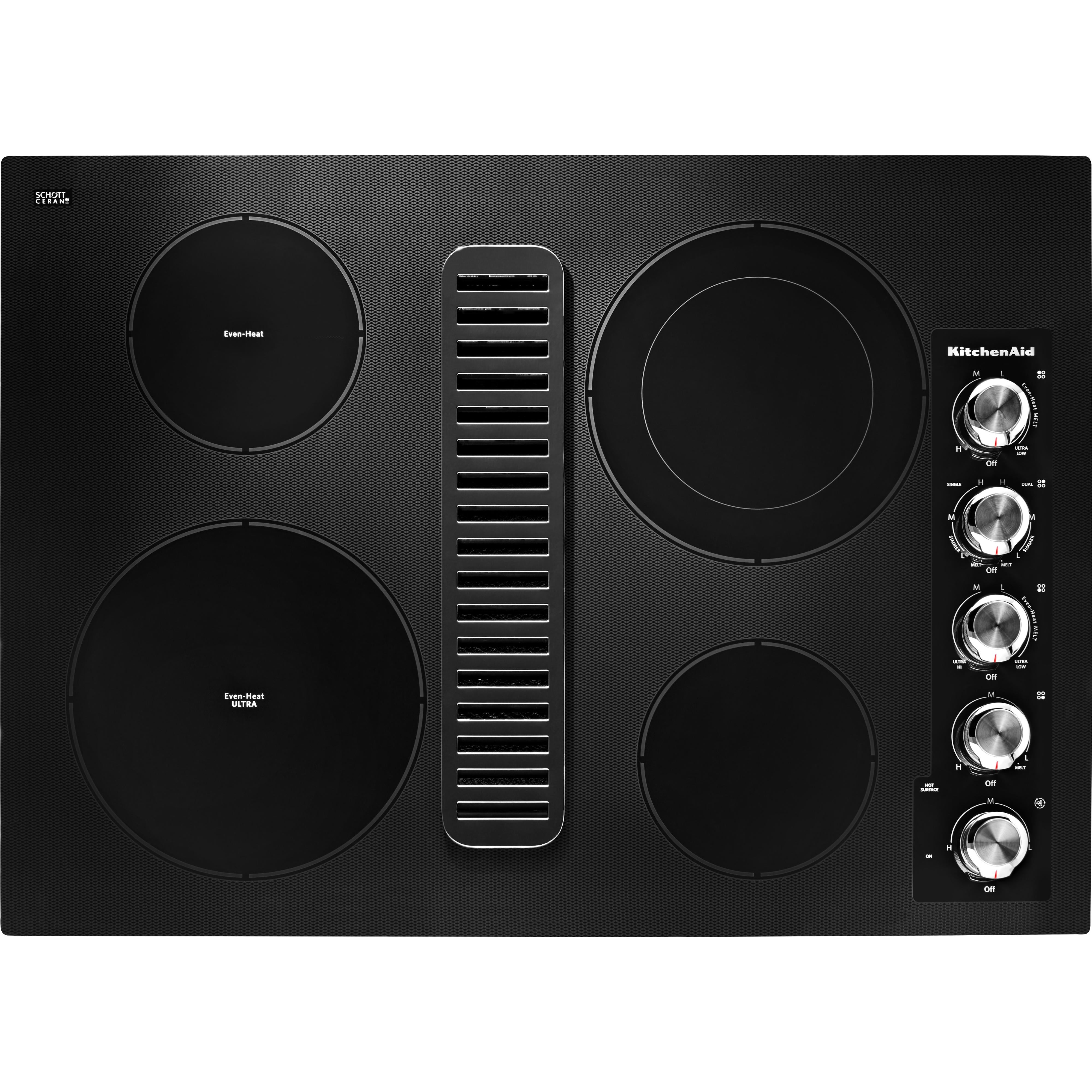  KitchenAid 30-inch Built-in Electric Cooktop with Even-Heat™ Element KCED600GBL IMAGE 1