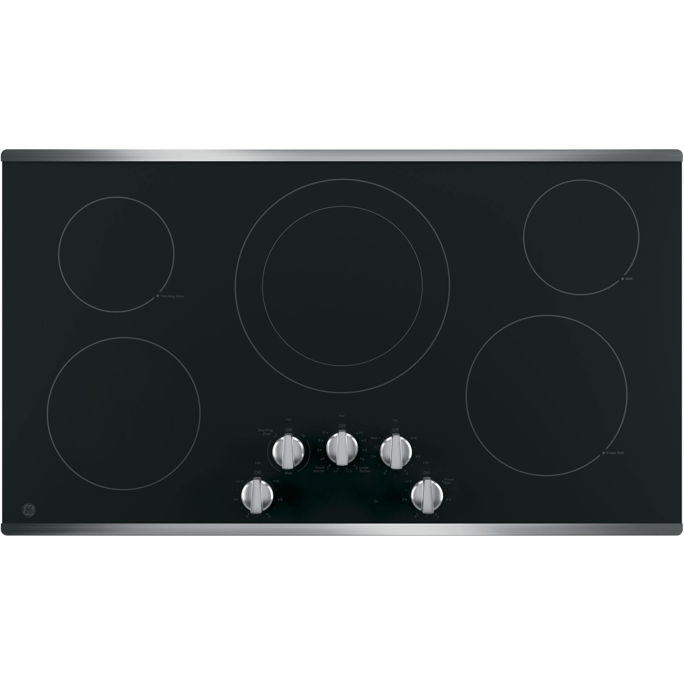  GE 36-inch Built-In Electric Cooktop JP3036SLSS IMAGE 1