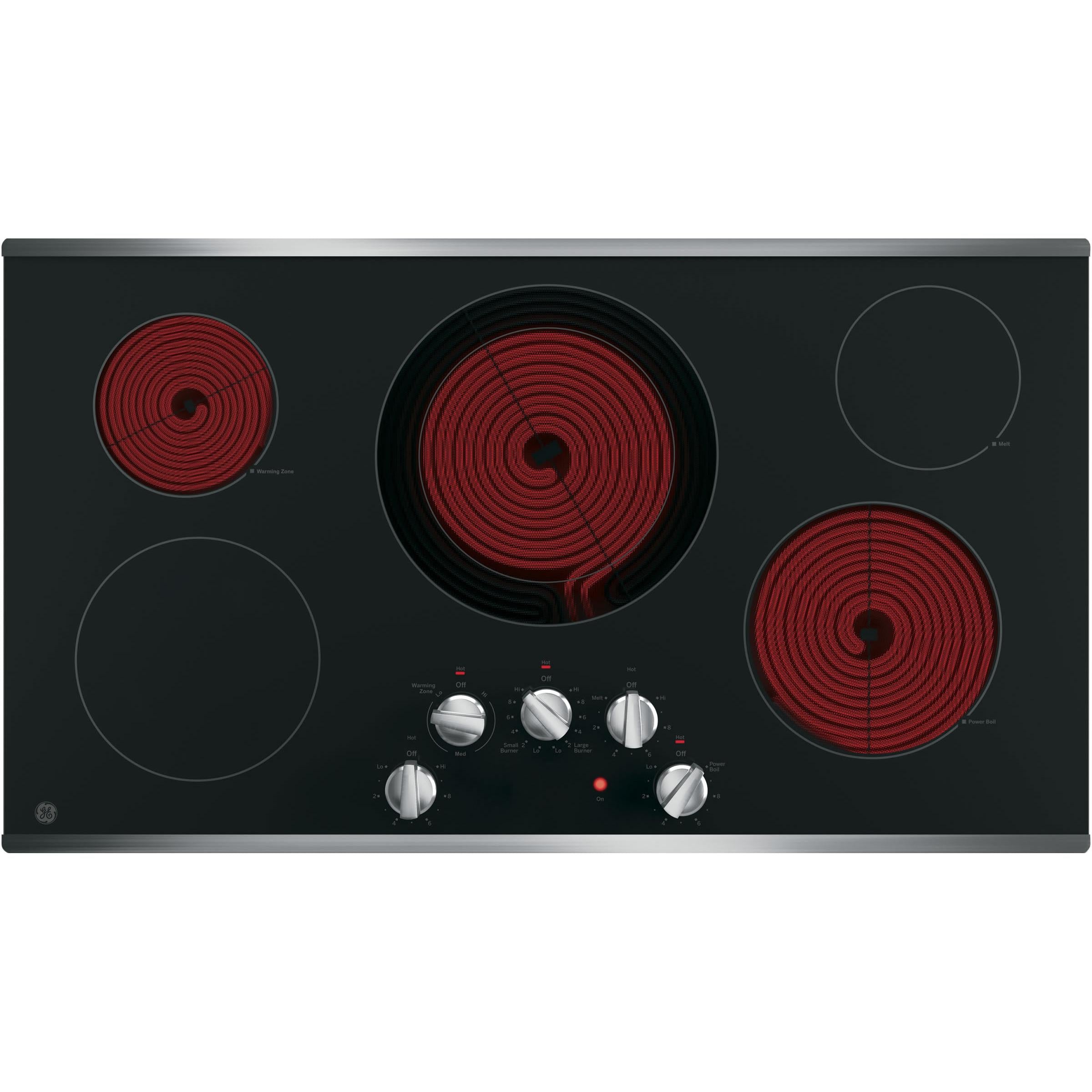  GE 36-inch Built-In Electric Cooktop JP3036SLSS IMAGE 2