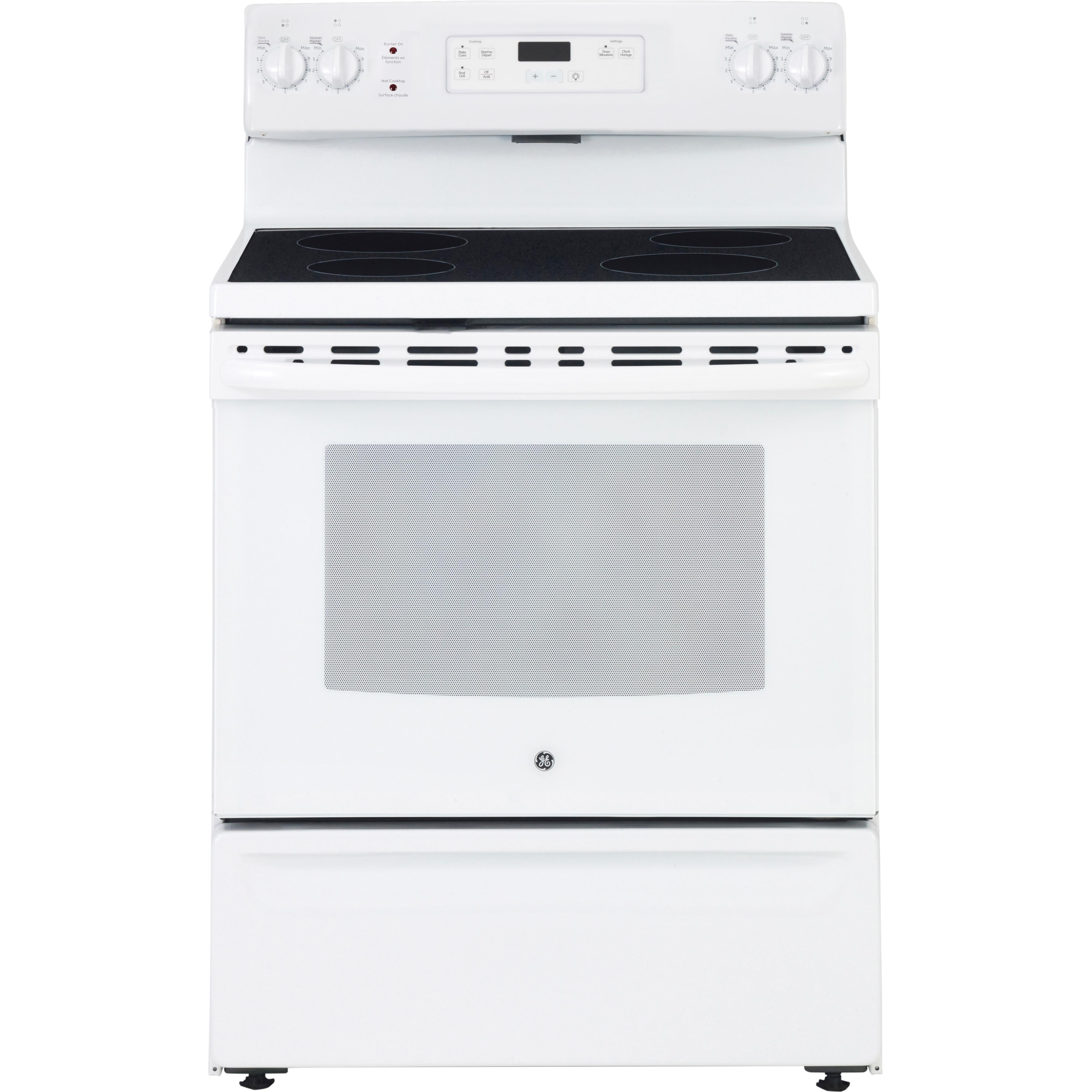  GE 30-inch Freestanding Electric Range with Smooth Top JCBS630DKWW IMAGE 1