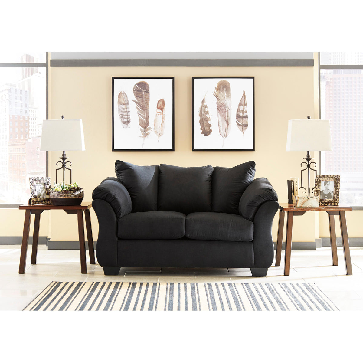  Signature Design by Ashley Darcy Stationary Fabric Loveseat 7500835 IMAGE 2