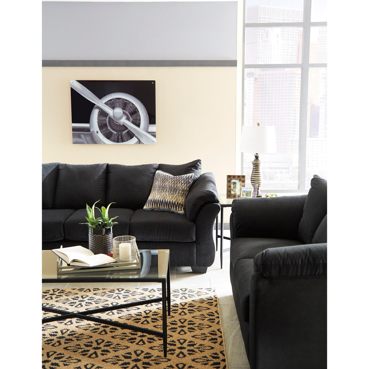  Signature Design by Ashley Darcy Stationary Fabric Loveseat 7500835 IMAGE 4