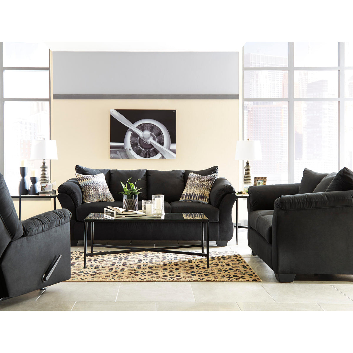  Signature Design by Ashley Darcy Stationary Fabric Loveseat 7500835 IMAGE 7