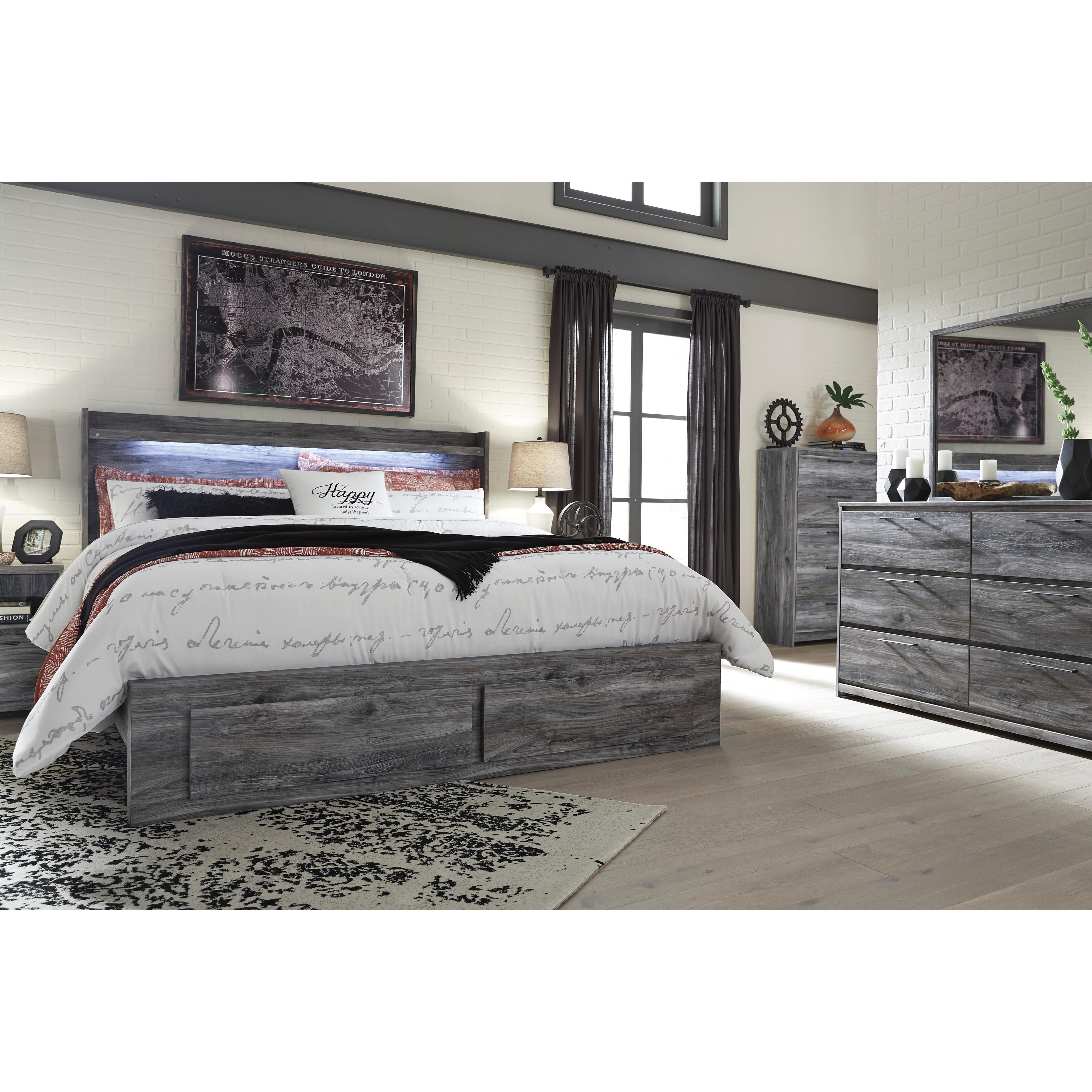  Signature Design by Ashley Baystorm King Panel Bed with Storage B221-58/B221-56S/B221-60/B221-60/B100-14 IMAGE 3
