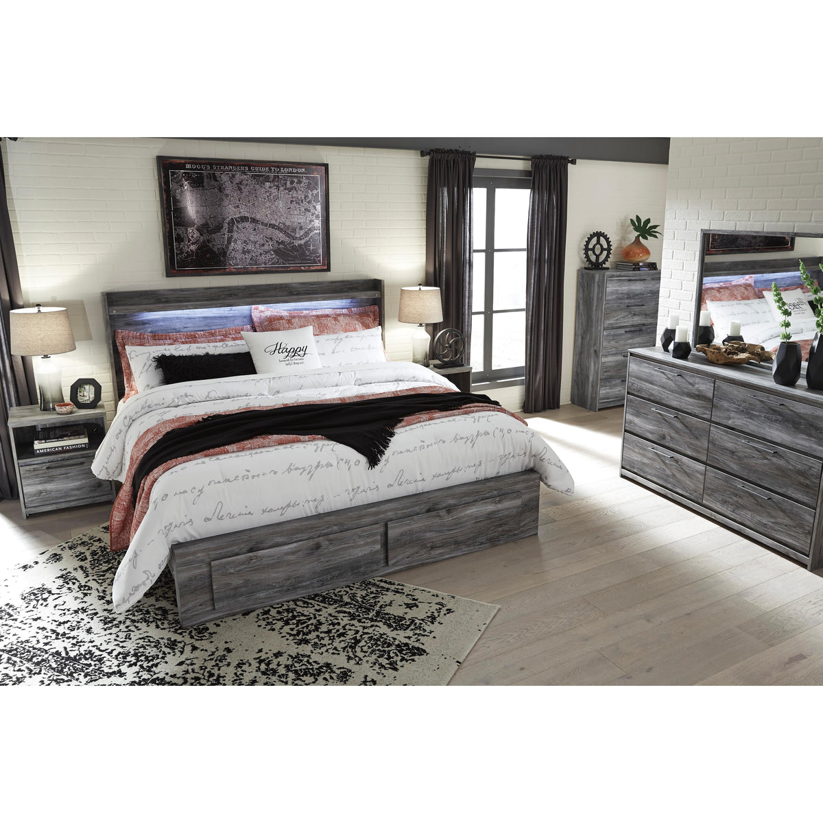  Signature Design by Ashley Baystorm King Panel Bed with Storage B221-58/B221-56S/B221-95/B100-14 IMAGE 4