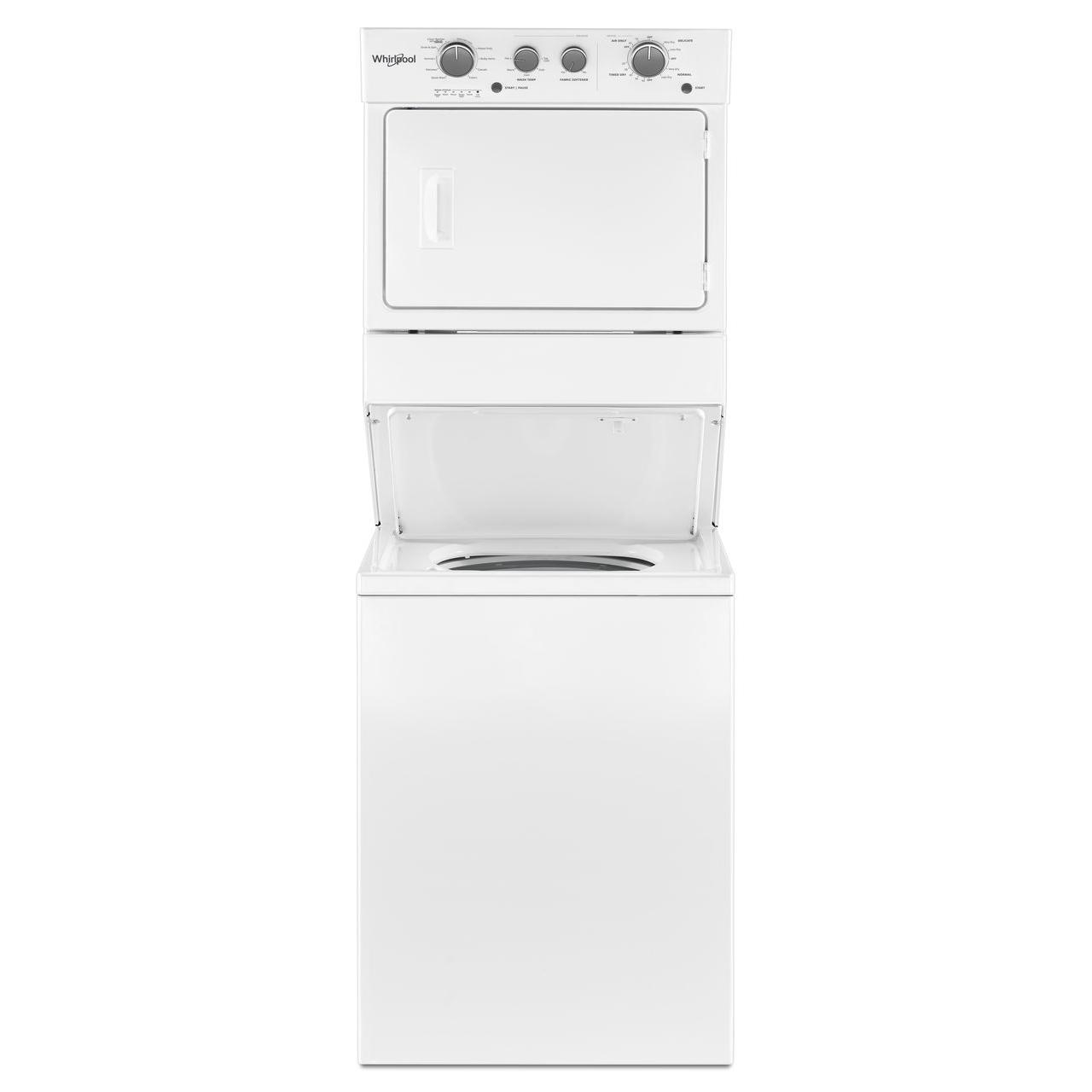  Whirlpool Stacked Washer/Dryer Electric Laundry Center YWET4027HW IMAGE 2