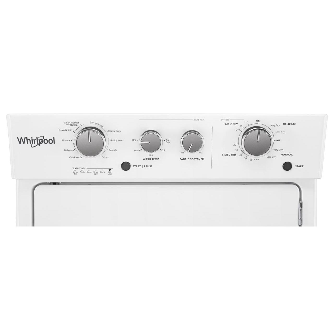  Whirlpool Stacked Washer/Dryer Electric Laundry Center YWET4027HW IMAGE 5