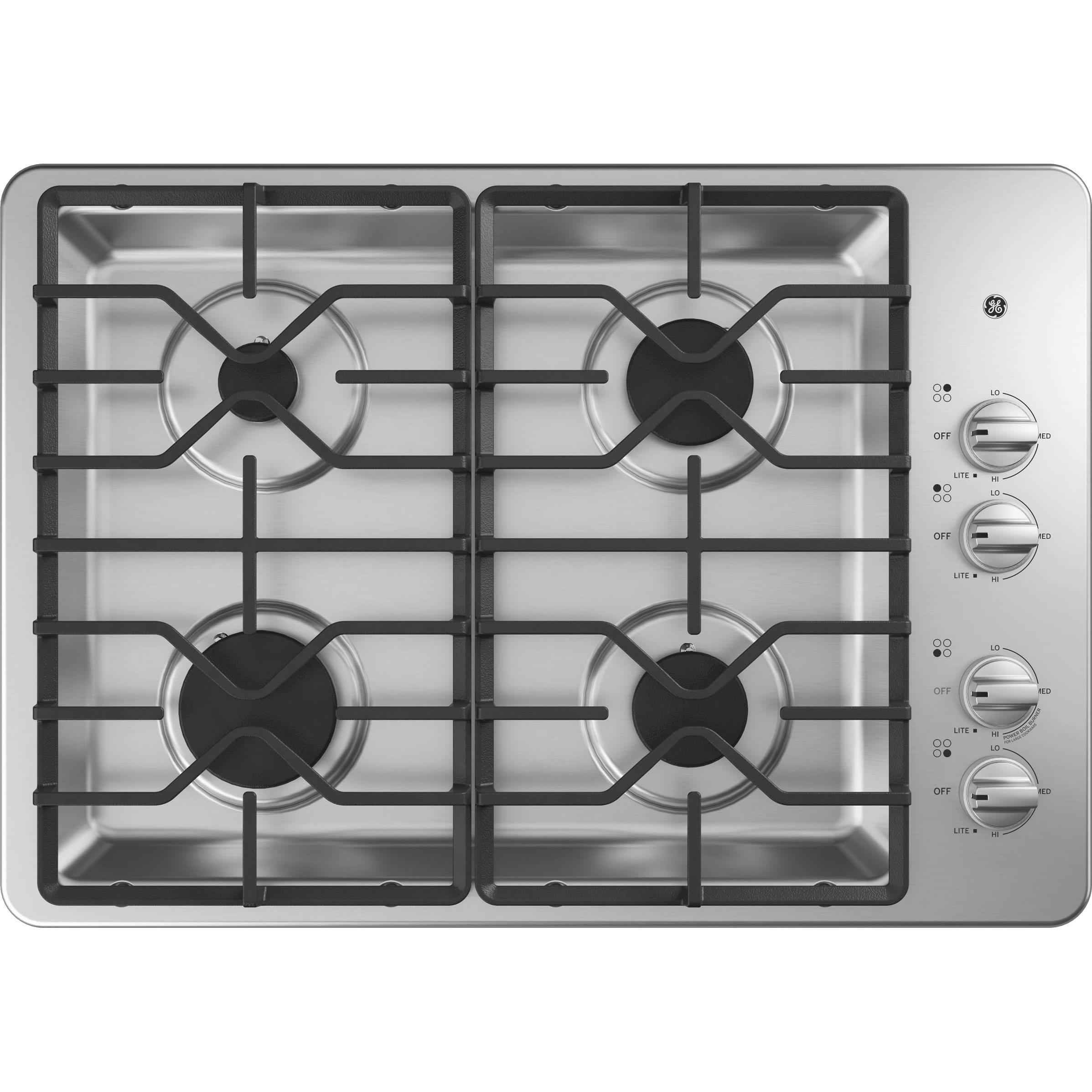  GE 30-inch Built-In Gas Cooktop JGP3030SLSS IMAGE 1