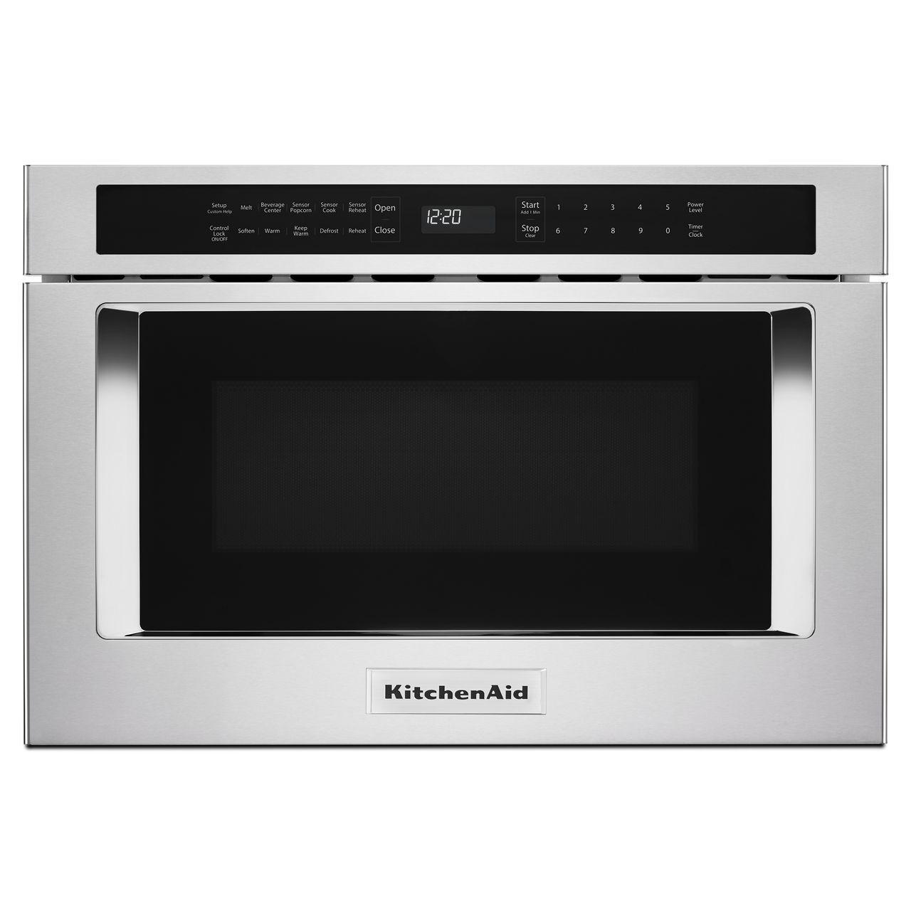  KitchenAid 24-inch, 1.2 cu. ft. Under-Counter Microwave Oven Drawer KMBD104GSS IMAGE 1