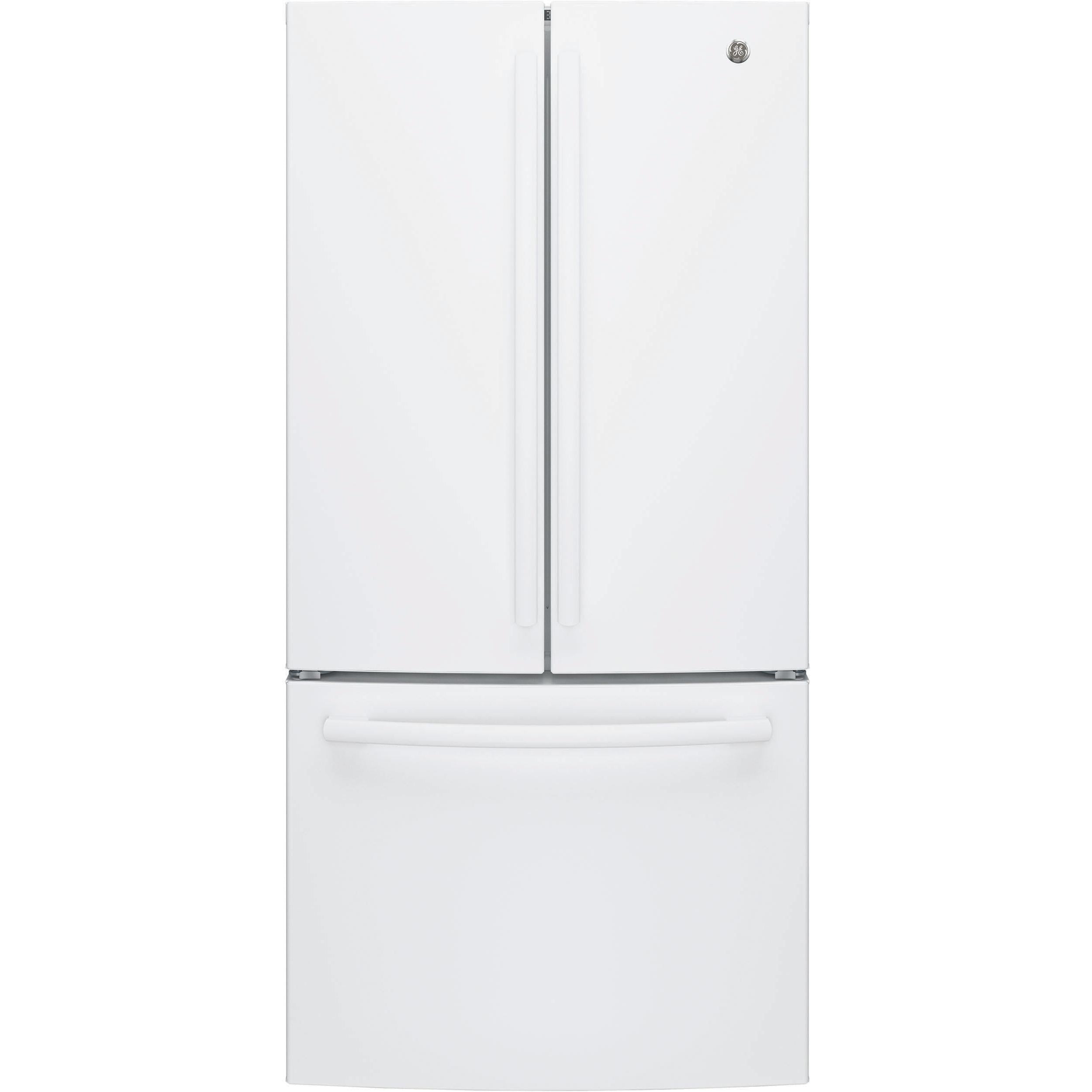  GE 33-inch, 18.6 cu. ft. Counter-Depth French-Door Refrigerator with Ice Maker GWE19JGLWW IMAGE 1