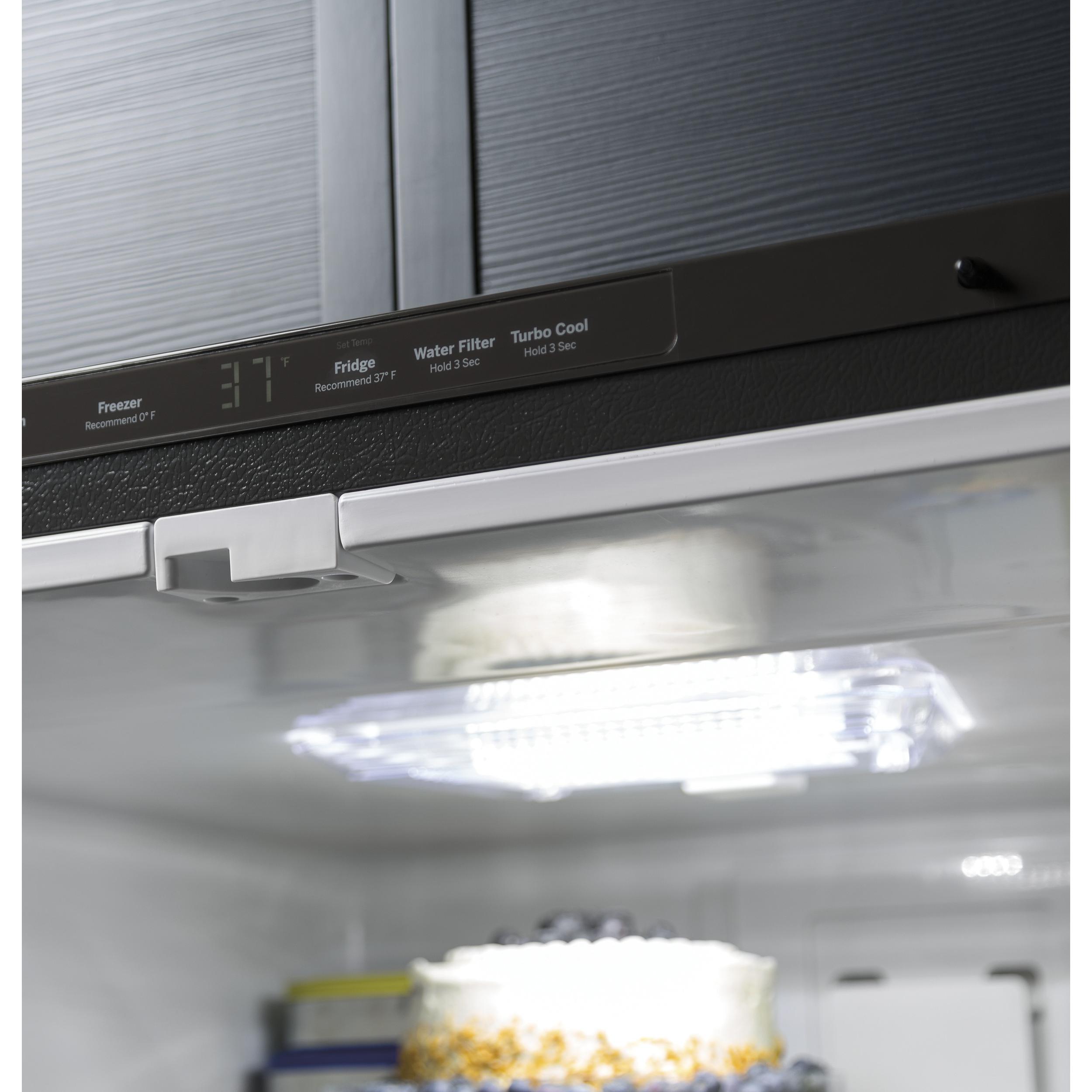  GE 33-inch, 18.6 cu. ft. Counter-Depth French-Door Refrigerator with Ice Maker GWE19JGLWW IMAGE 11