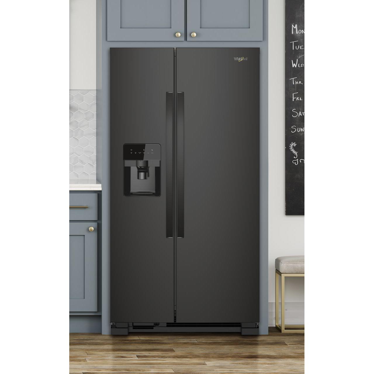  Whirlpool 36-inch, 24.5 cu. ft. Freestanding Side-by-Side Refrigerator with Exterior Ice and Water Dispenser with EveryDrop™ Water Filtration WRS335SDHB IMAGE 8