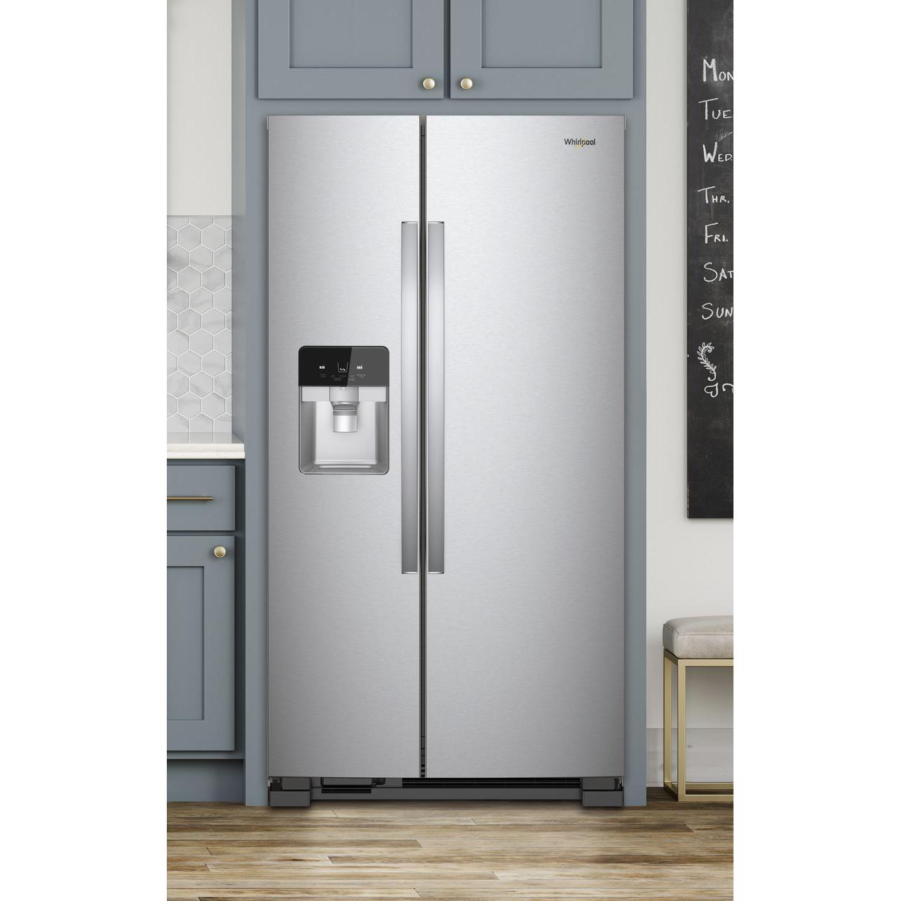  Whirlpool 36-inch, 24.5 cu. ft. Side-by-Side Freestanding Refrigerator with Exterior Ice and Water Dispenser with EveryDrop™ Water Filtration WRS555SIHZ IMAGE 13