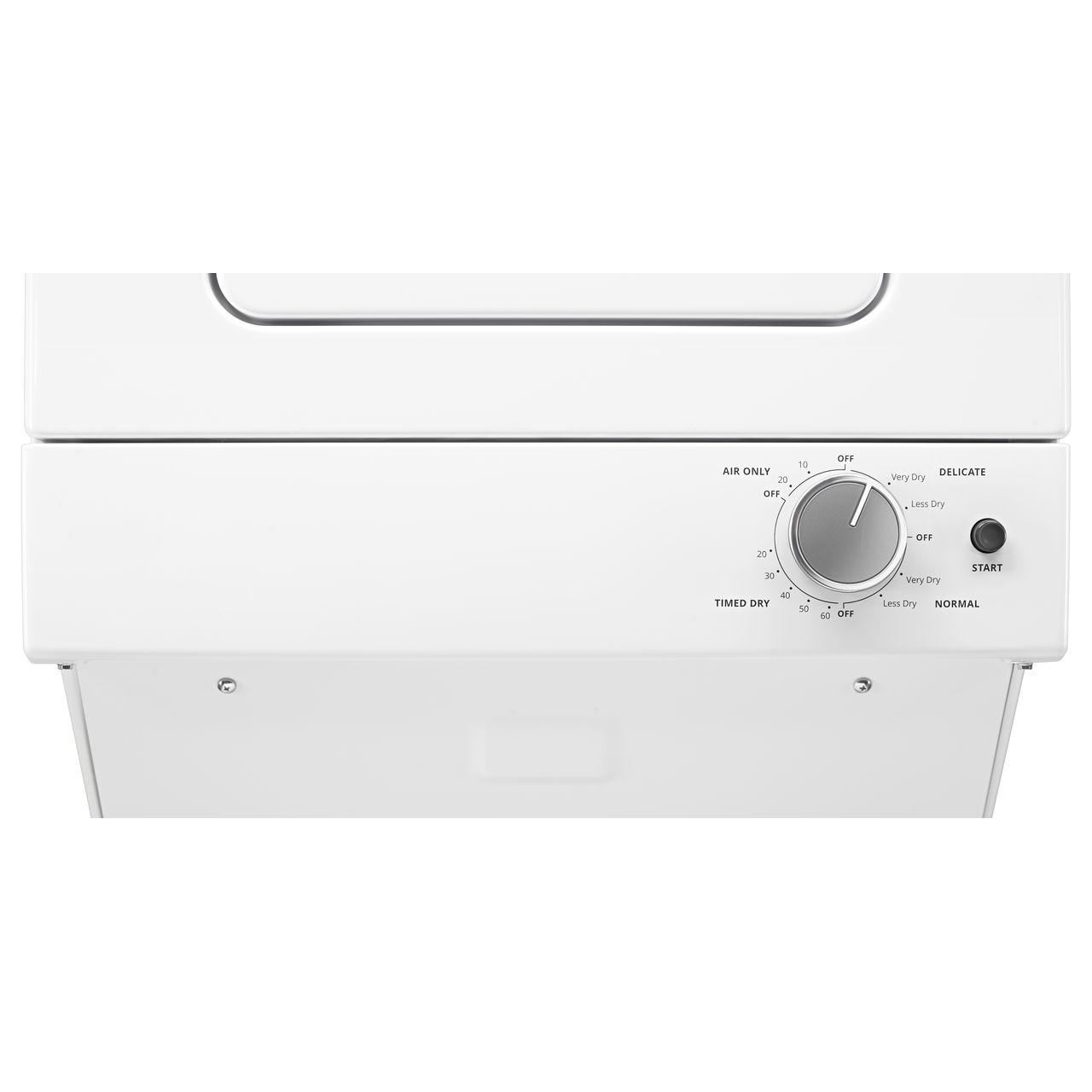  Whirlpool Stacked Washer/Dryer Electric Laundry Center with EasyView™ Glass Lid YWET4024HW IMAGE 6