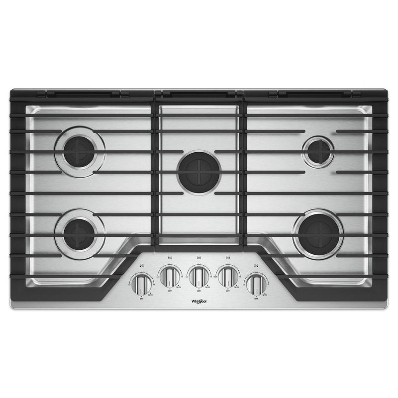 Whirlpool 36-inch, Built-in, Gas Cooktop with EZ-2-Lift™ WCG55US6HS IMAGE 1