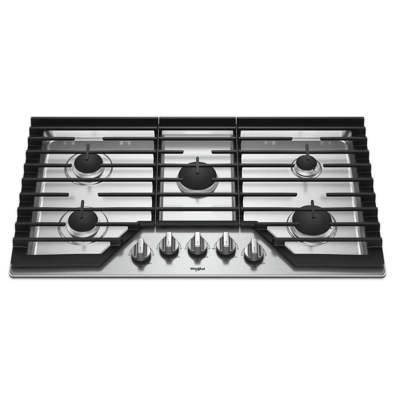 Whirlpool 36-inch, Built-in, Gas Cooktop with EZ-2-Lift™ WCG55US6HS IMAGE 2