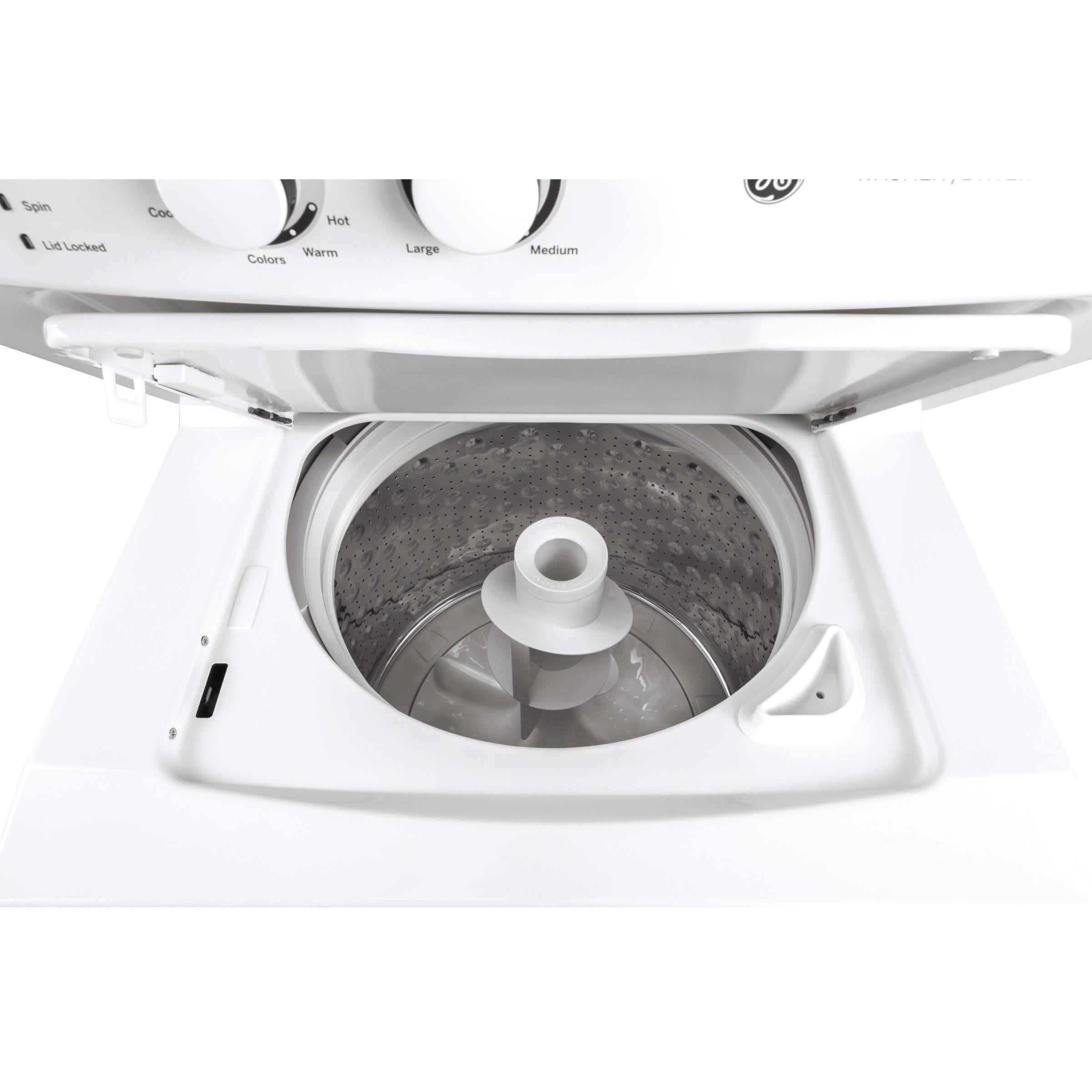  GE Stacked Washer/Dryer Electric Laundry Center GUD27ESMMWW IMAGE 3