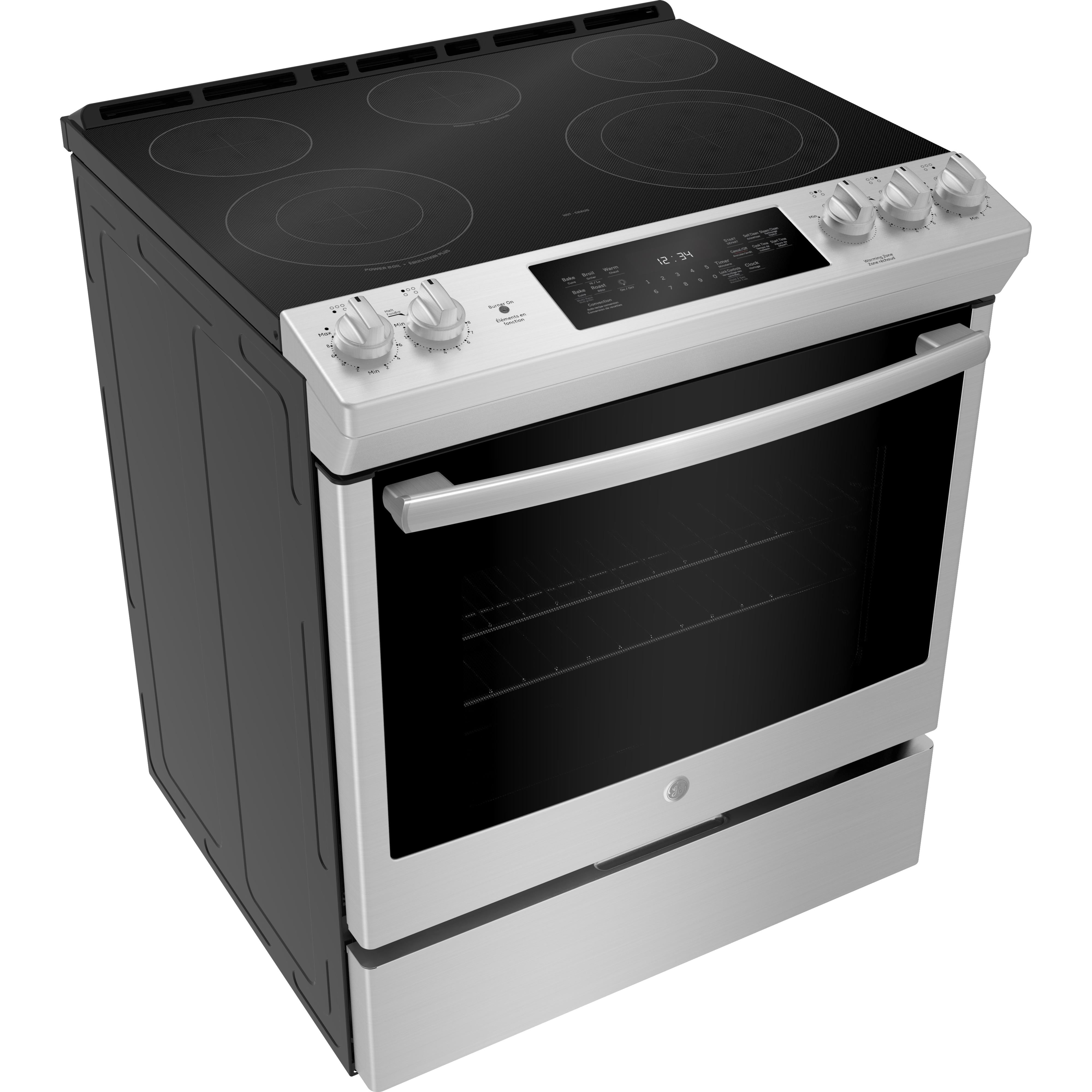  GE 30-inch Slide-in Electric Range with Self-Cleaning Oven JCS840SMSS IMAGE 3