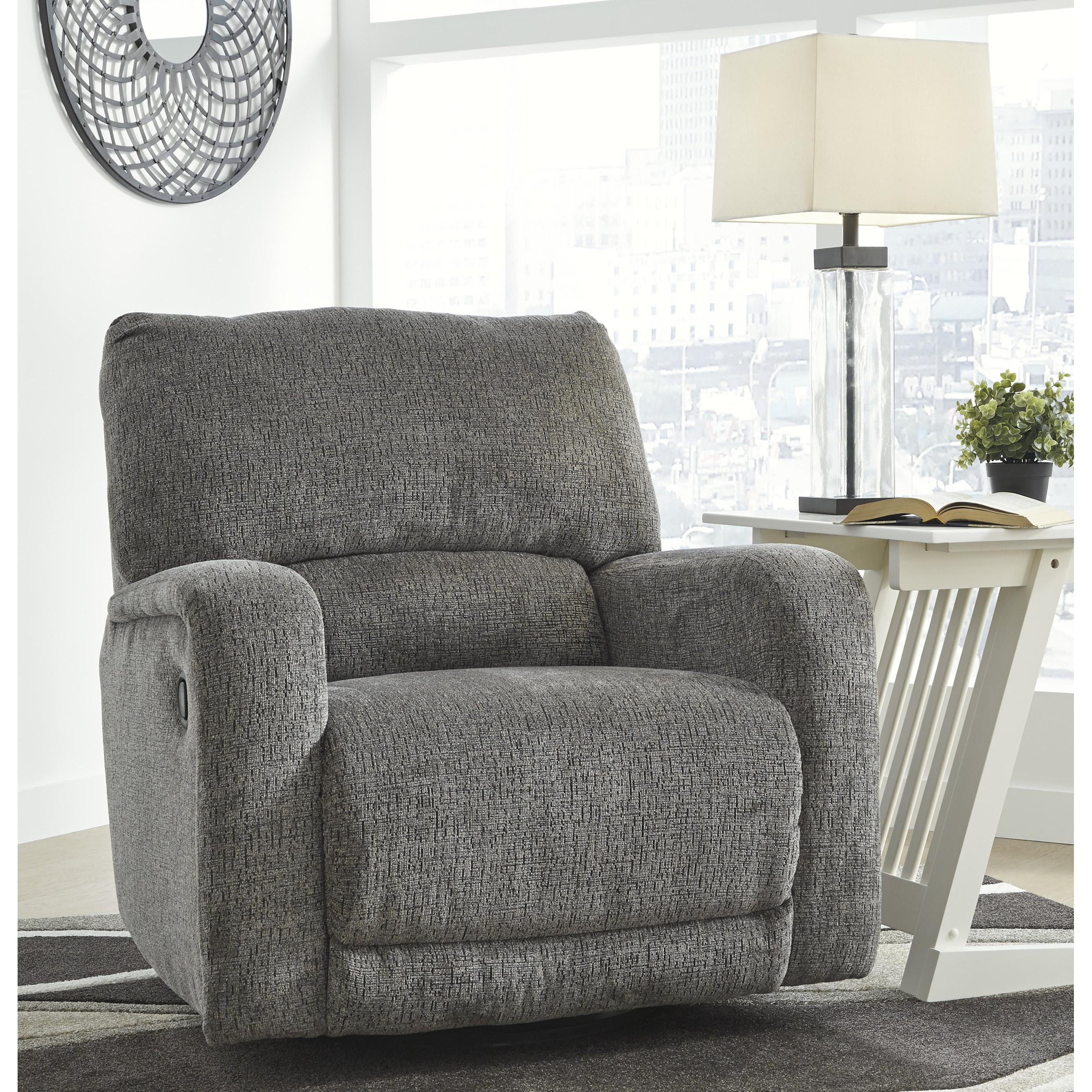  Signature Design by Ashley Wittlich Swivel Glider Fabric Recliner 5690161 IMAGE 4