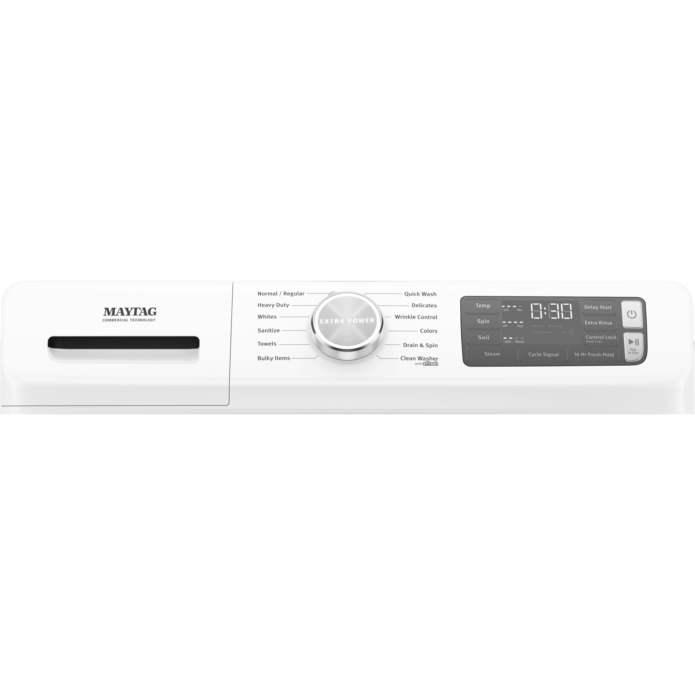 Maytag 5.5 cu. ft. Front Loading Washer with Extra Power button MHW6630HW IMAGE 2