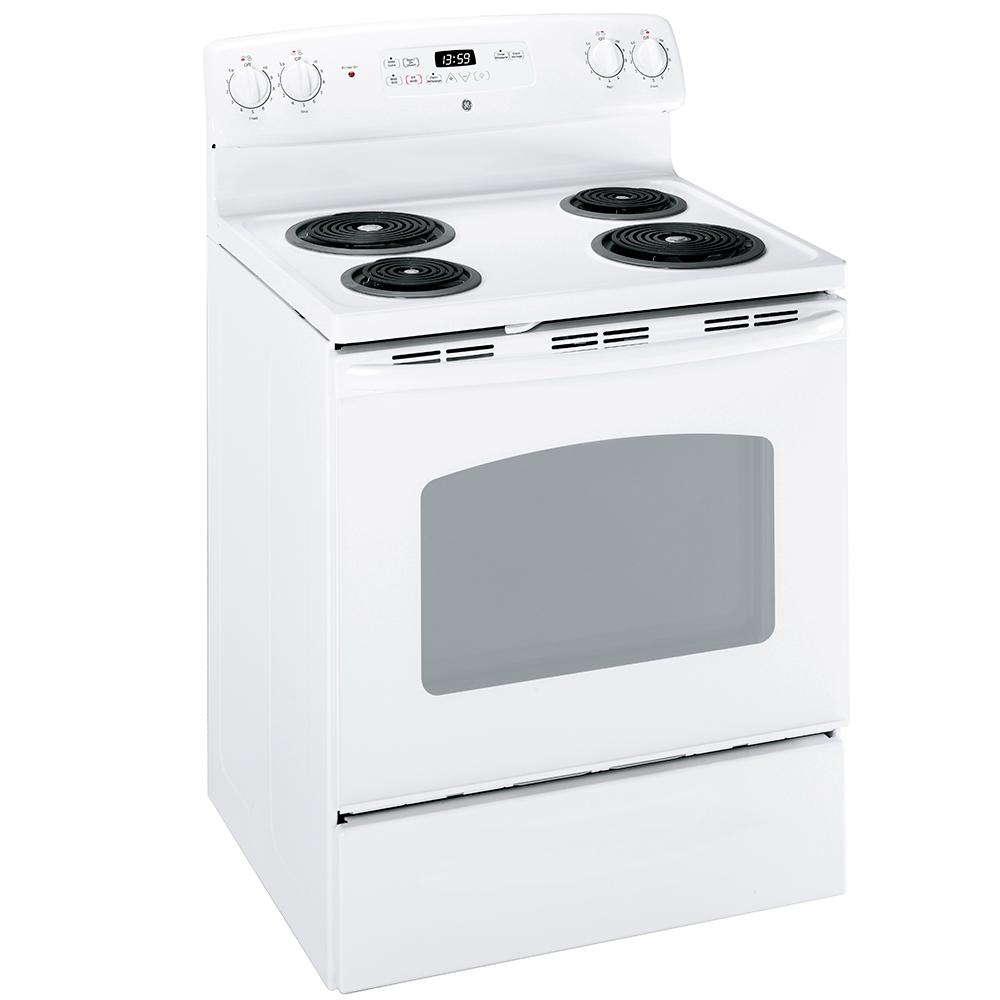  GE 30-inch Freestanding Electric Range JCBP240DMWW IMAGE 2
