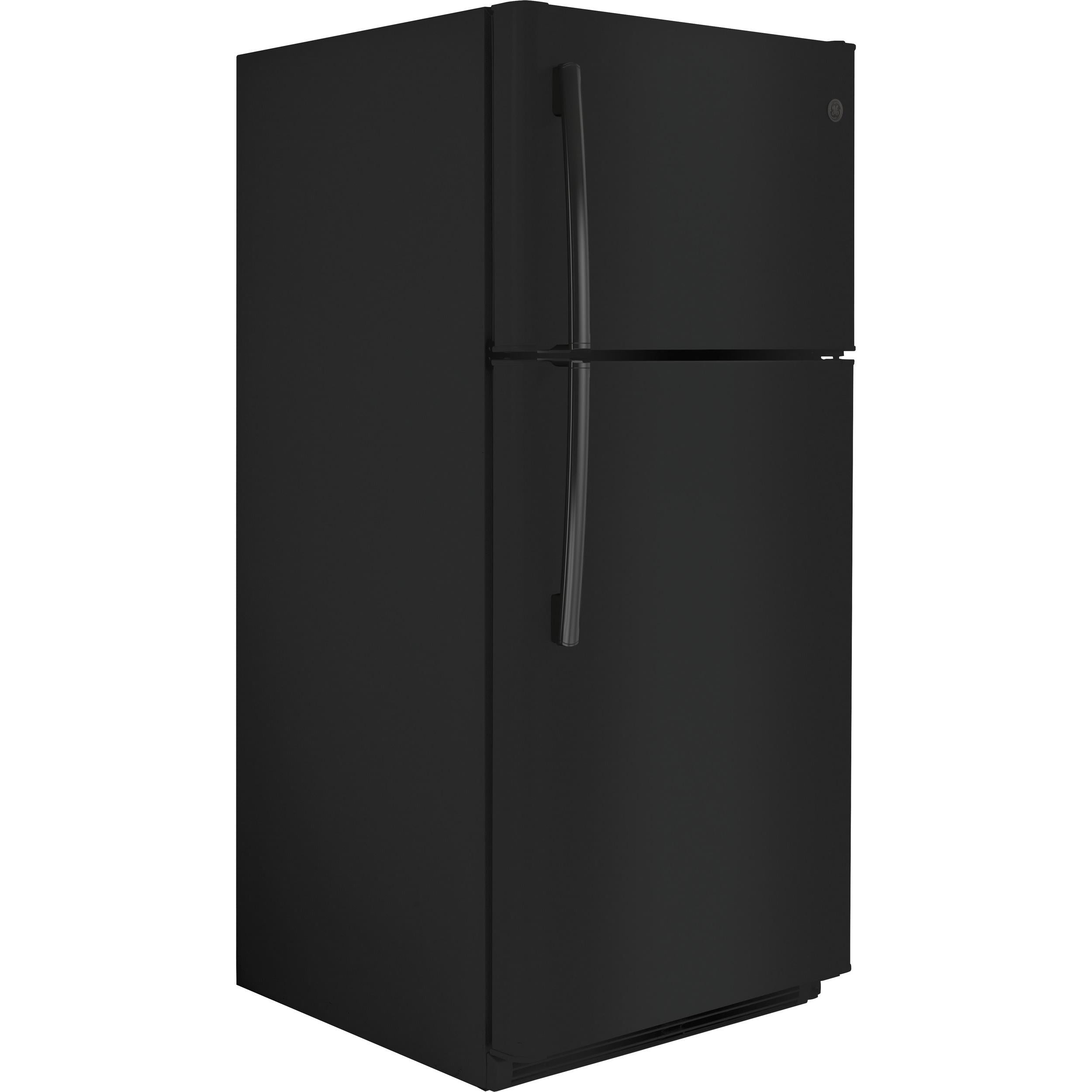  GE 30-inch, 18 cu. ft. Top Freezer Refrigerator with Reversible Door GTE18FTLKBB IMAGE 3
