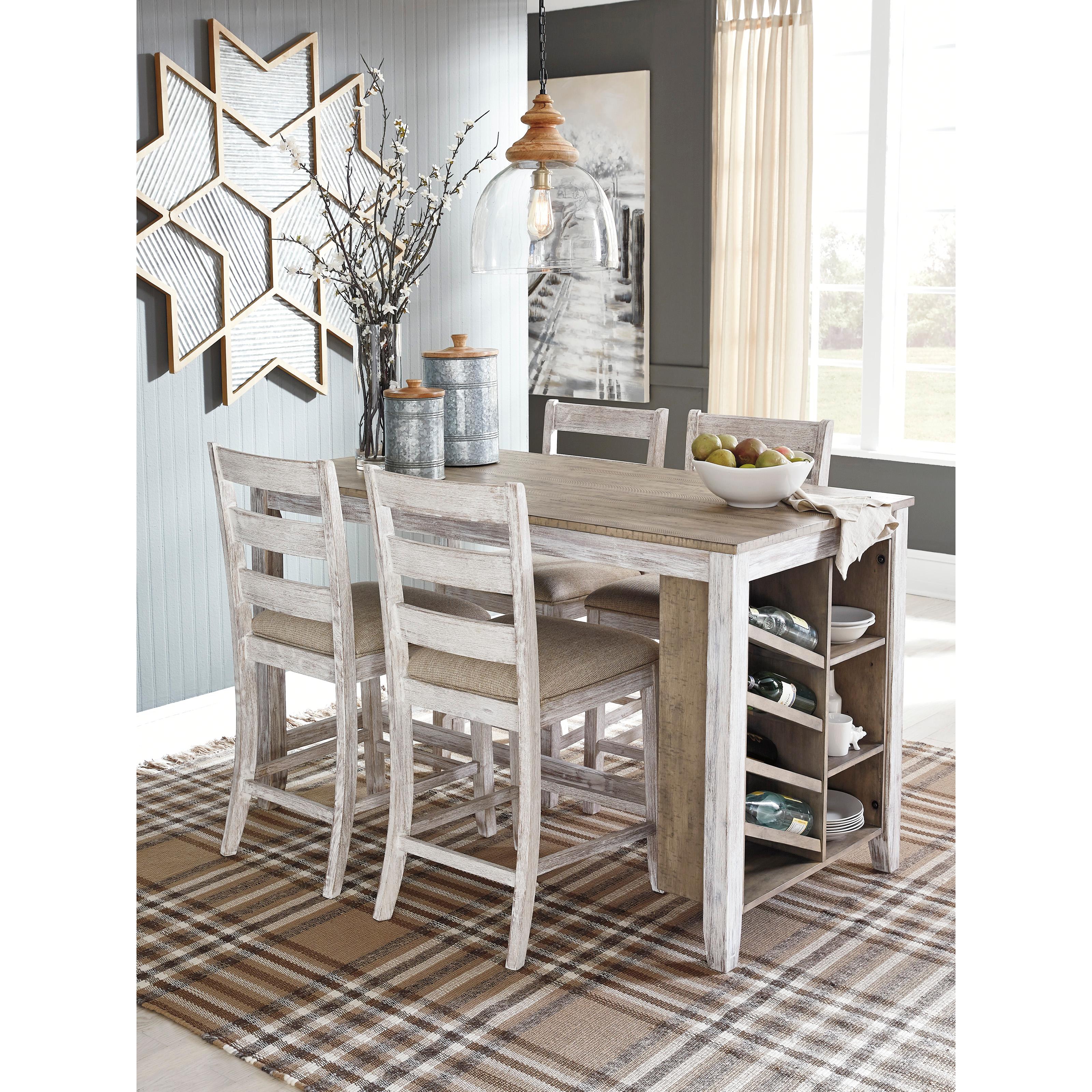  Signature Design by Ashley Skempton Counter Height Dining Table with Trestle Base D394-32 IMAGE 5